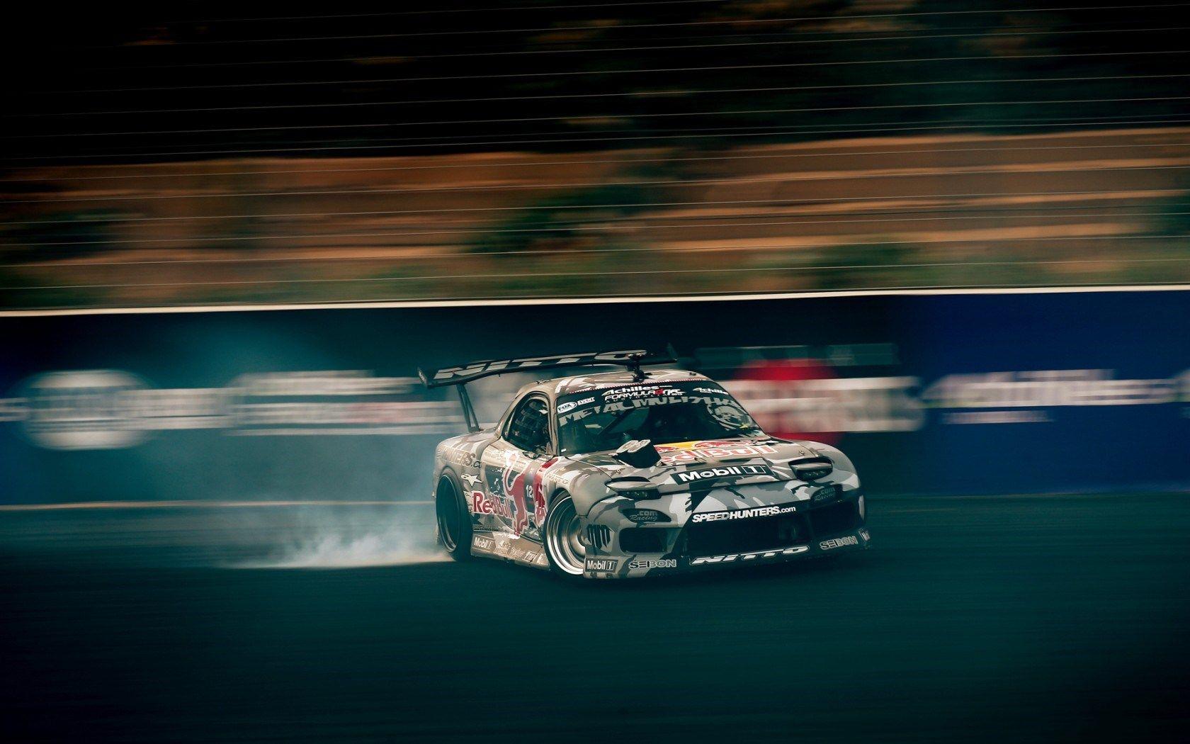Drift Mazda RX 7 Motion Blur HD Wallpaper