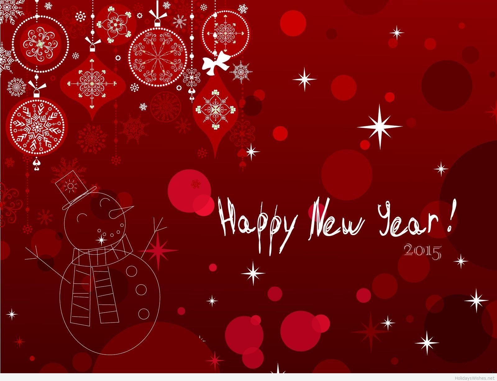 Happy New Year 2015 Wide HD Wallpaper Desktop Background Free