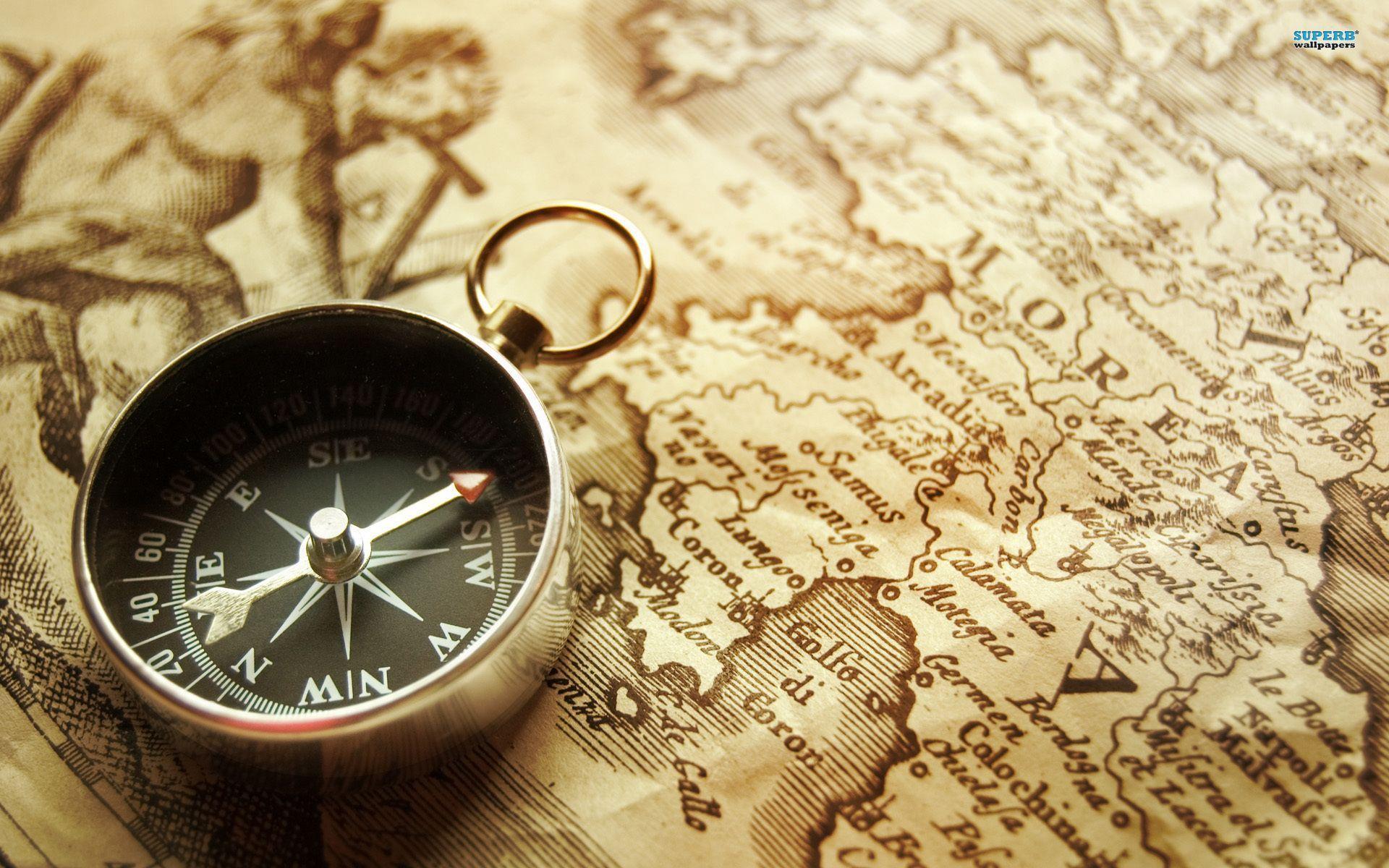 Compass On An Old Map Wallpaper 1920x1200 px Free Download