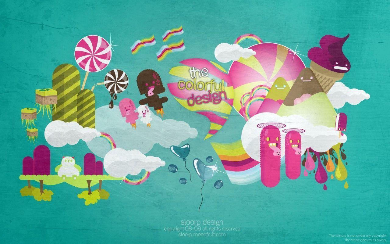 colorful and funky vector characters 1280x800 NO.40 Desktop