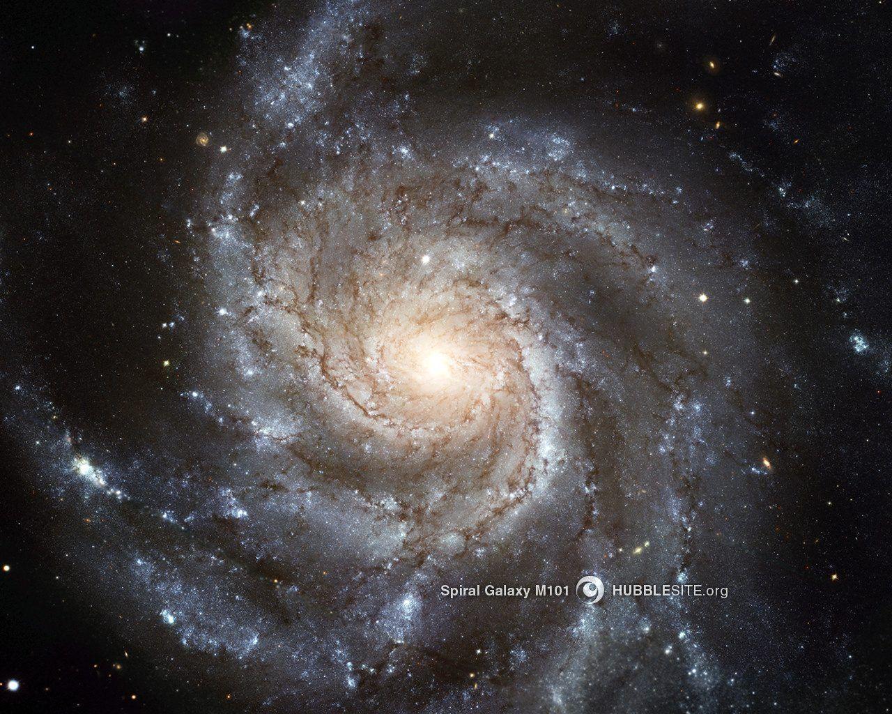 Space Spiral Galaxy Desktop Wallpaper