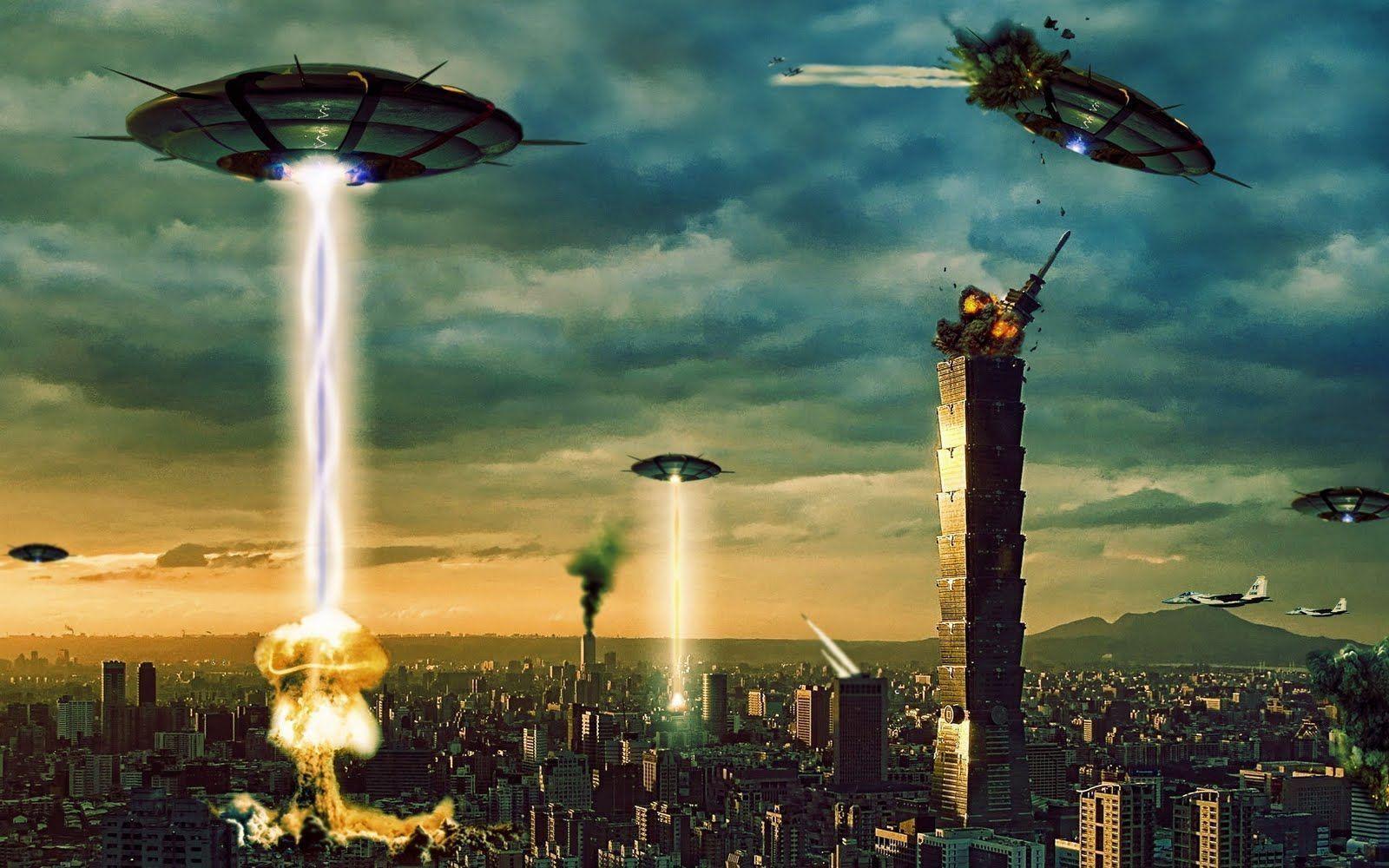 End Of The World Humans Vs Aliens Original Wallpaper