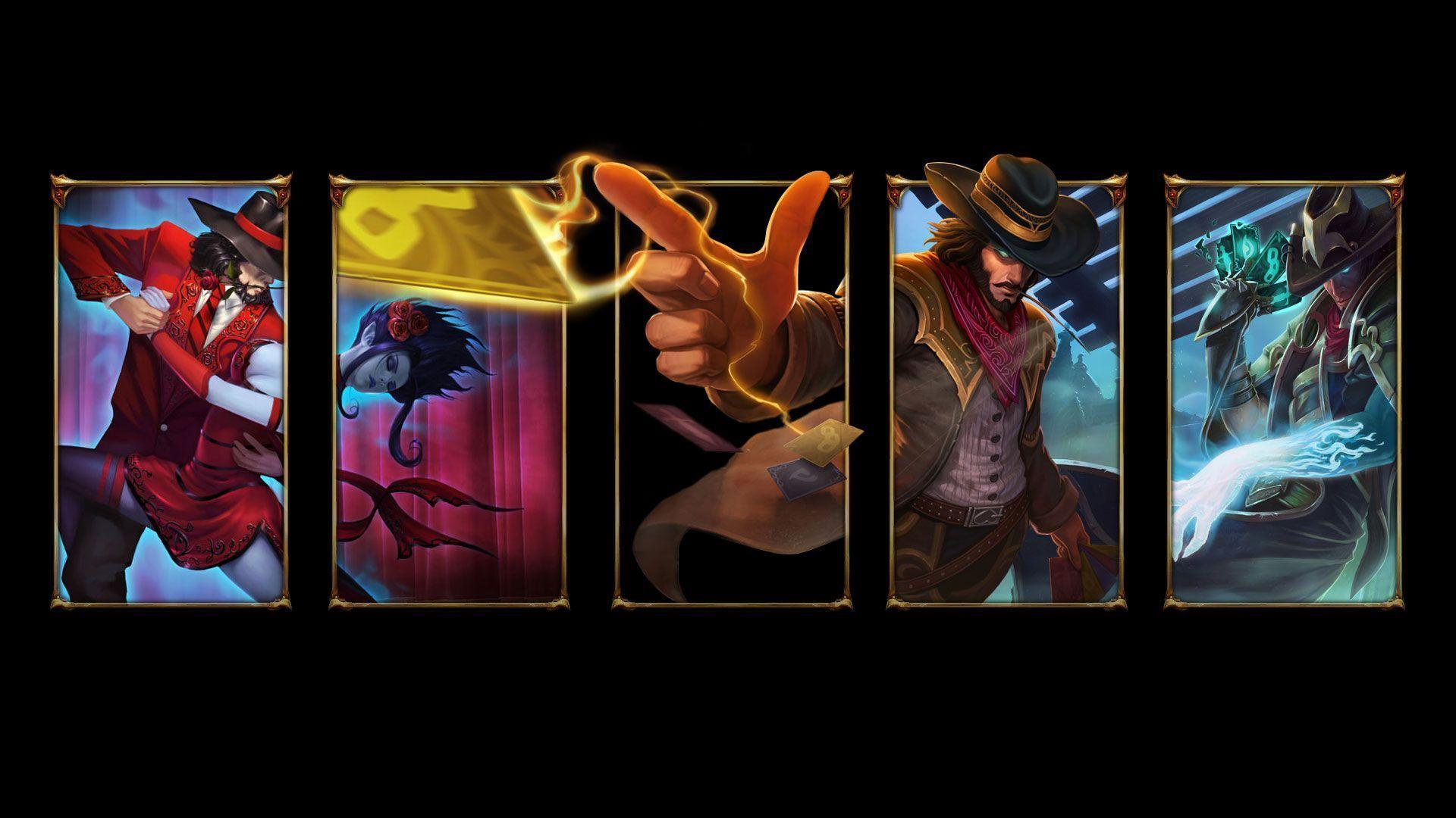 Games Wallpaper Twisted Fate Skins Compilation 1920x1080
