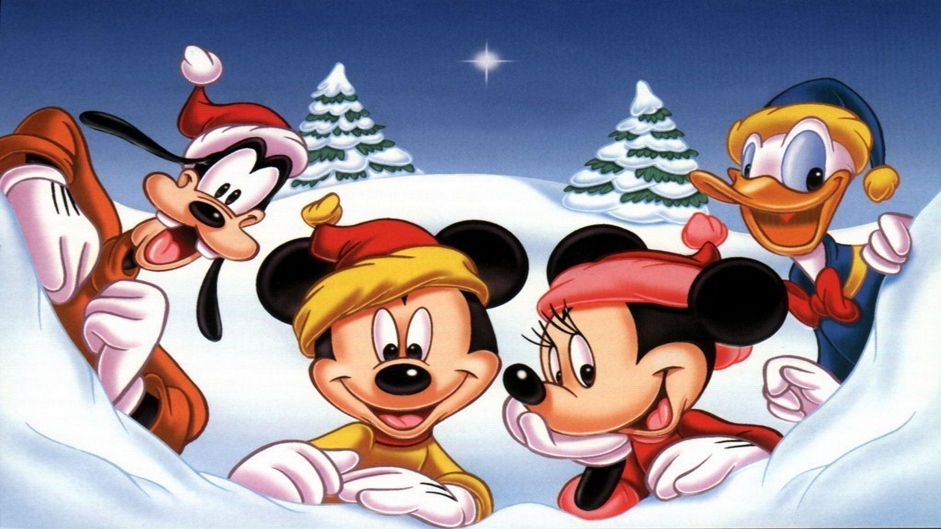 Wallpapers For > Disney Christmas Backgrounds