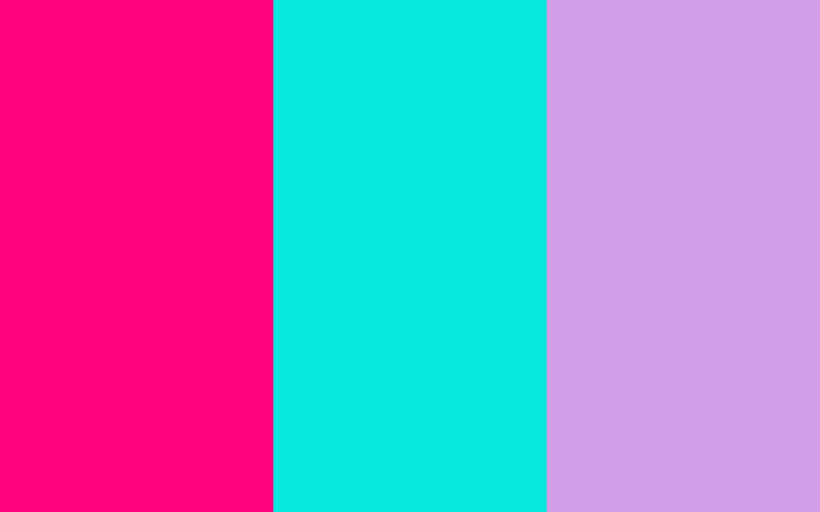 Bright Pink, Bright Turquoise and Bright Ube Three Color