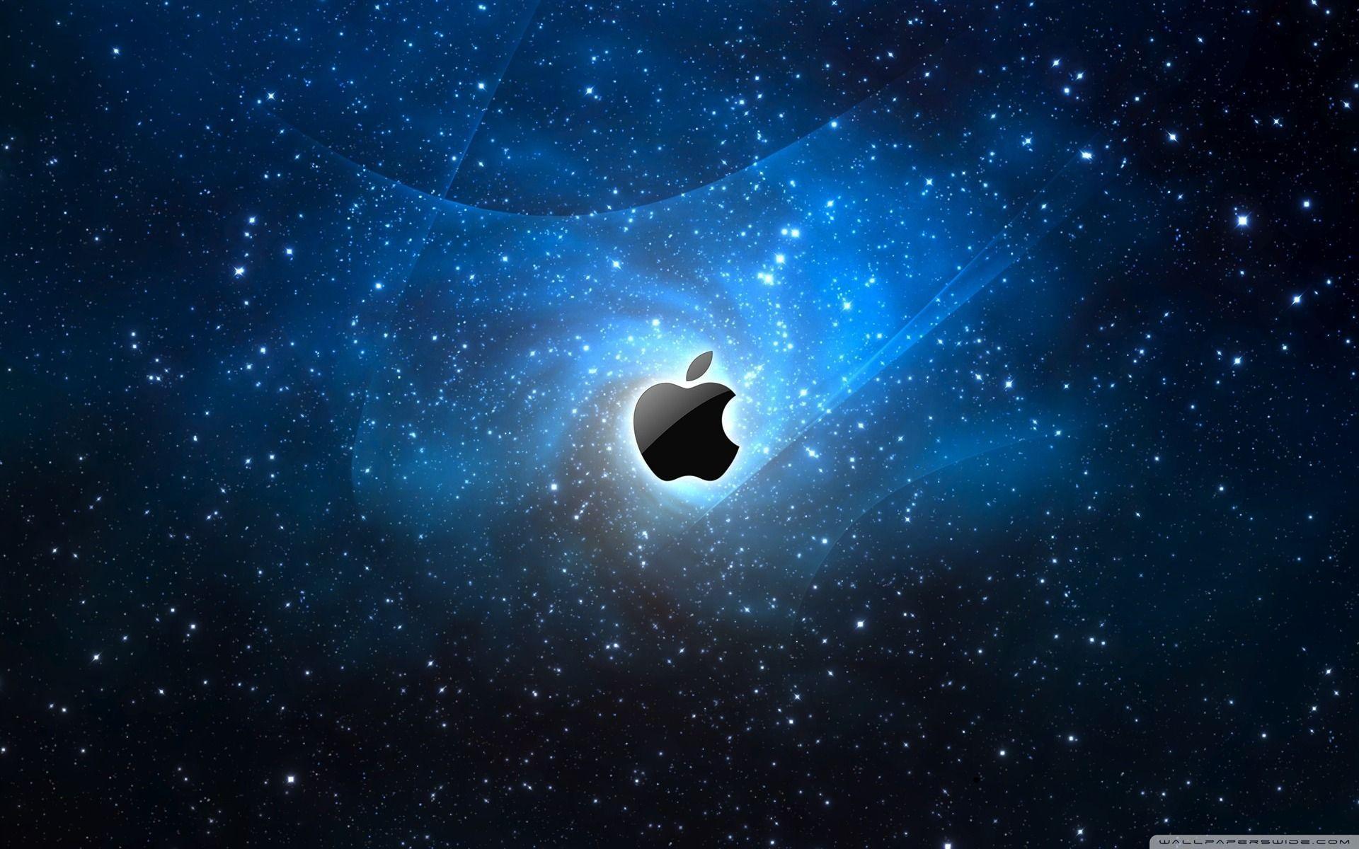 Apple Galaxy Blue Think Different Apple Mac Desktop Wallpaper