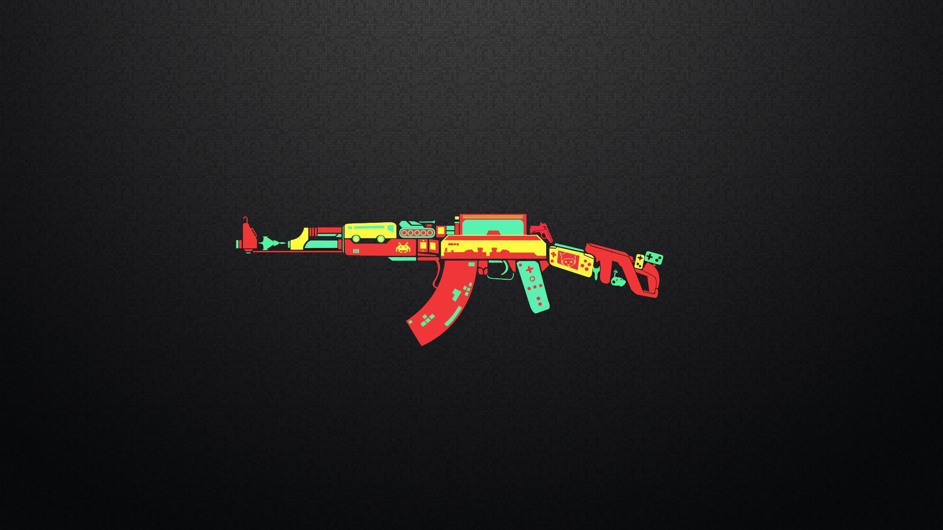 AK 47 Controller Game Weapon Funny Humor Wallpaperx1080