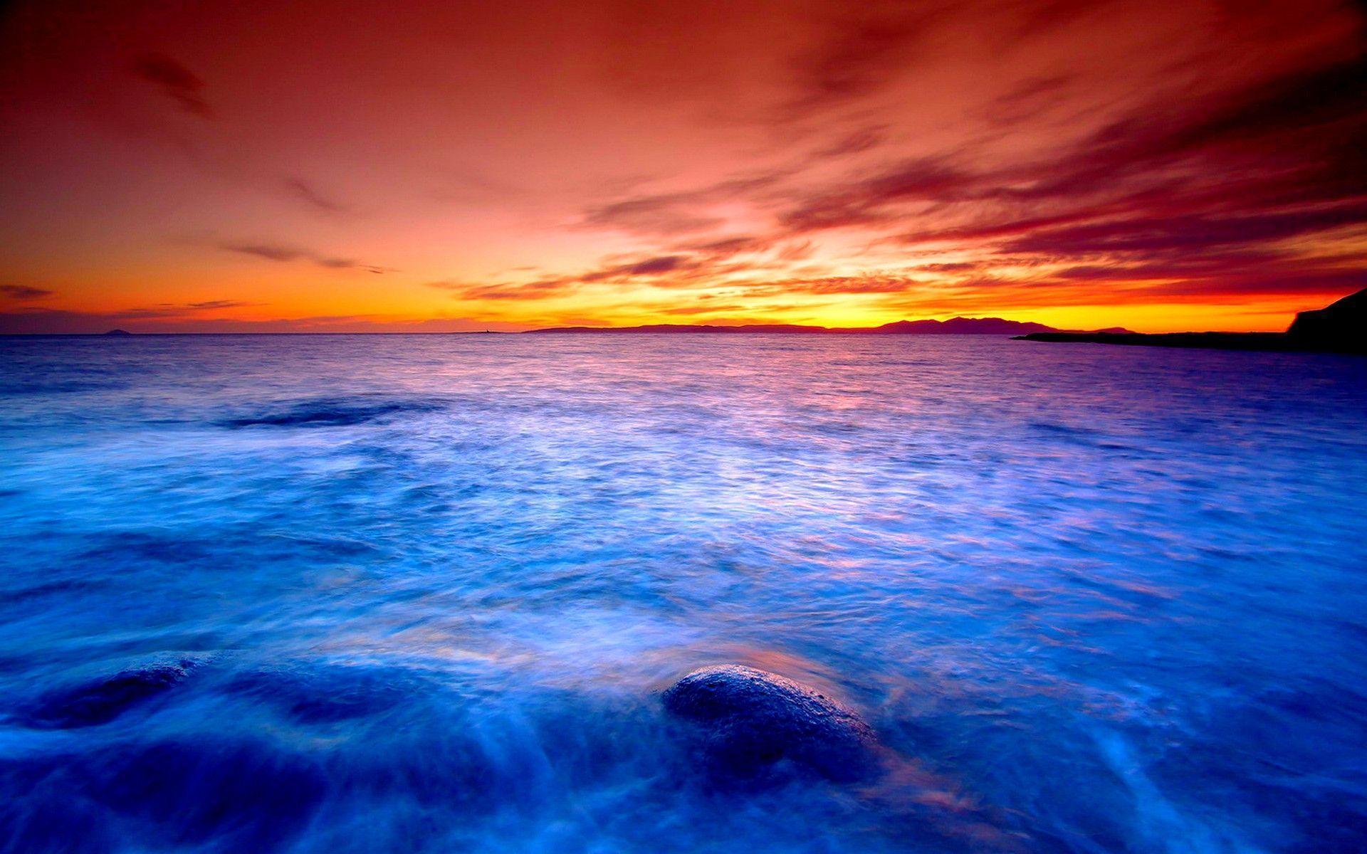 Wallpapers For > Hd Ocean Sunset Wallpapers
