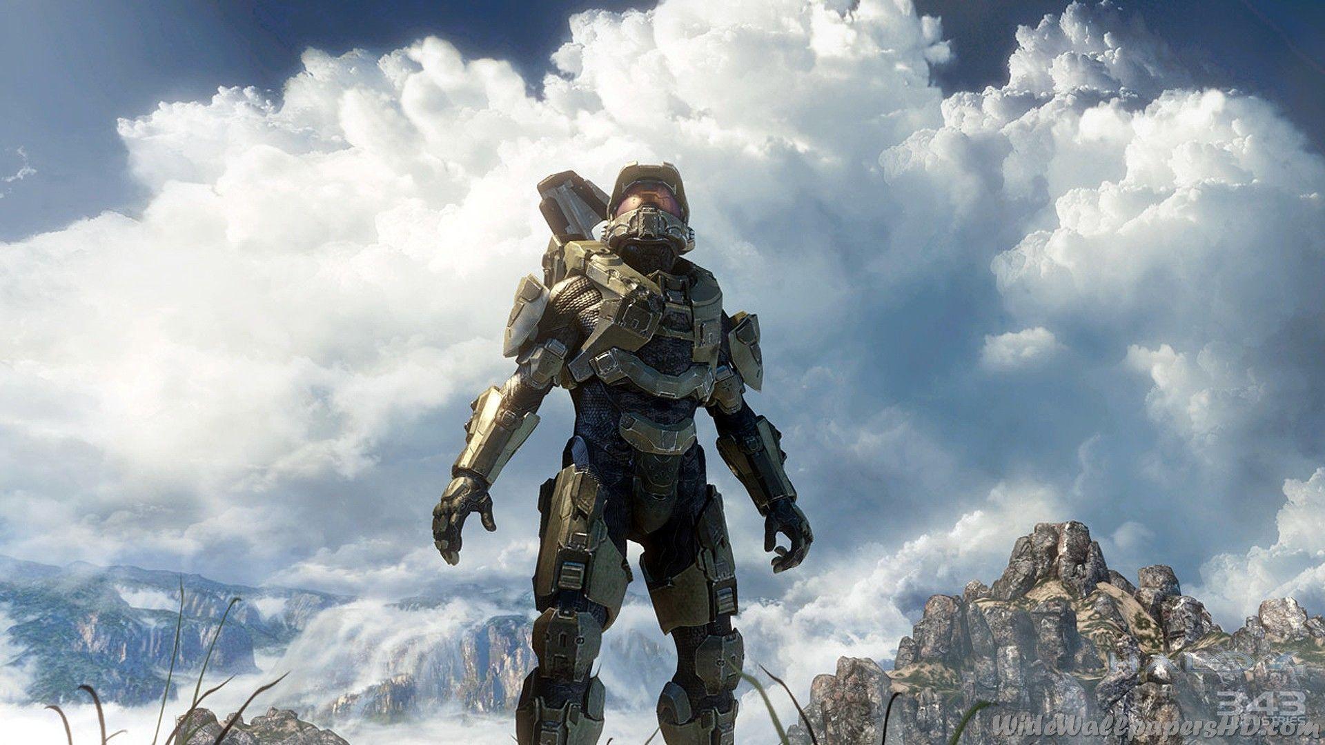 Halo Campaign 8 Master Chief Standing Halo 4 Background