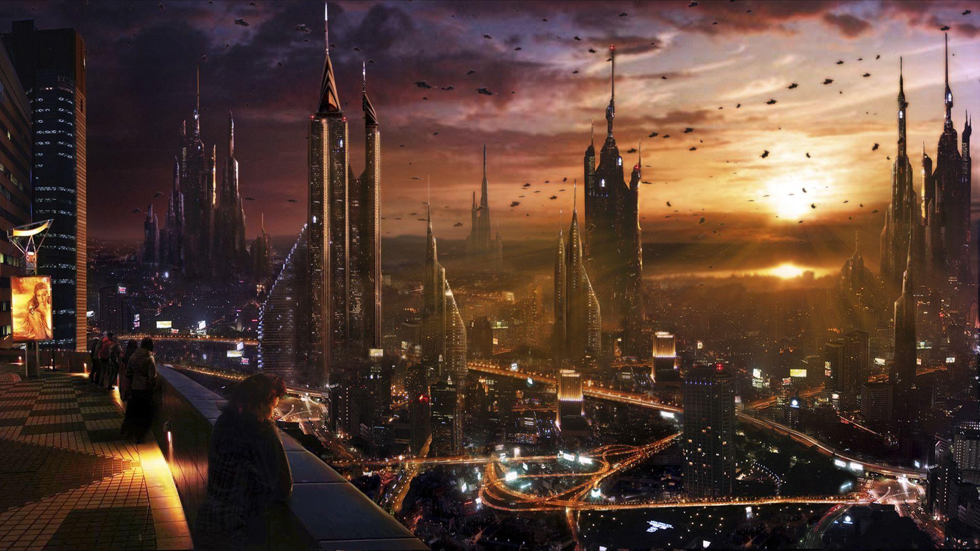 Wallpapers For > Futuristic City Wallpapers