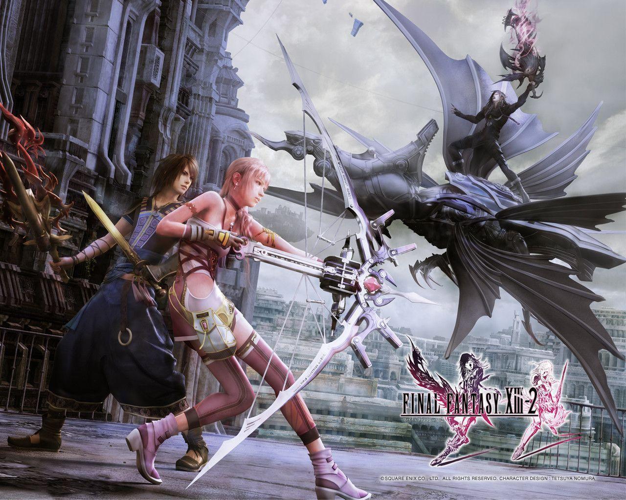Final Fantasy XIII 2 Wallpaper, Serah, Noel, Mog