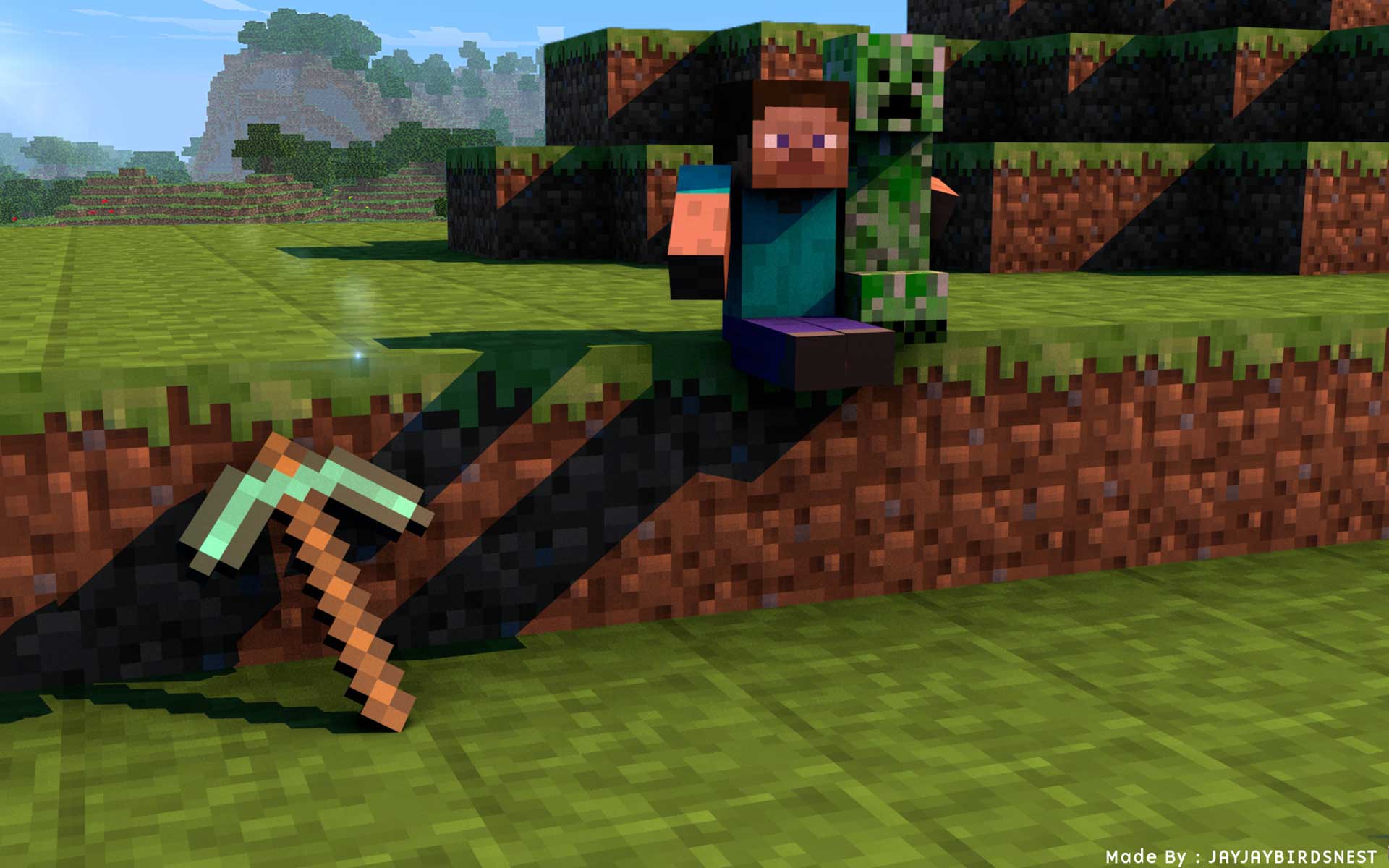 Minecraft With Beautiful Sea Games HD Wallpaper 1920x1080 px