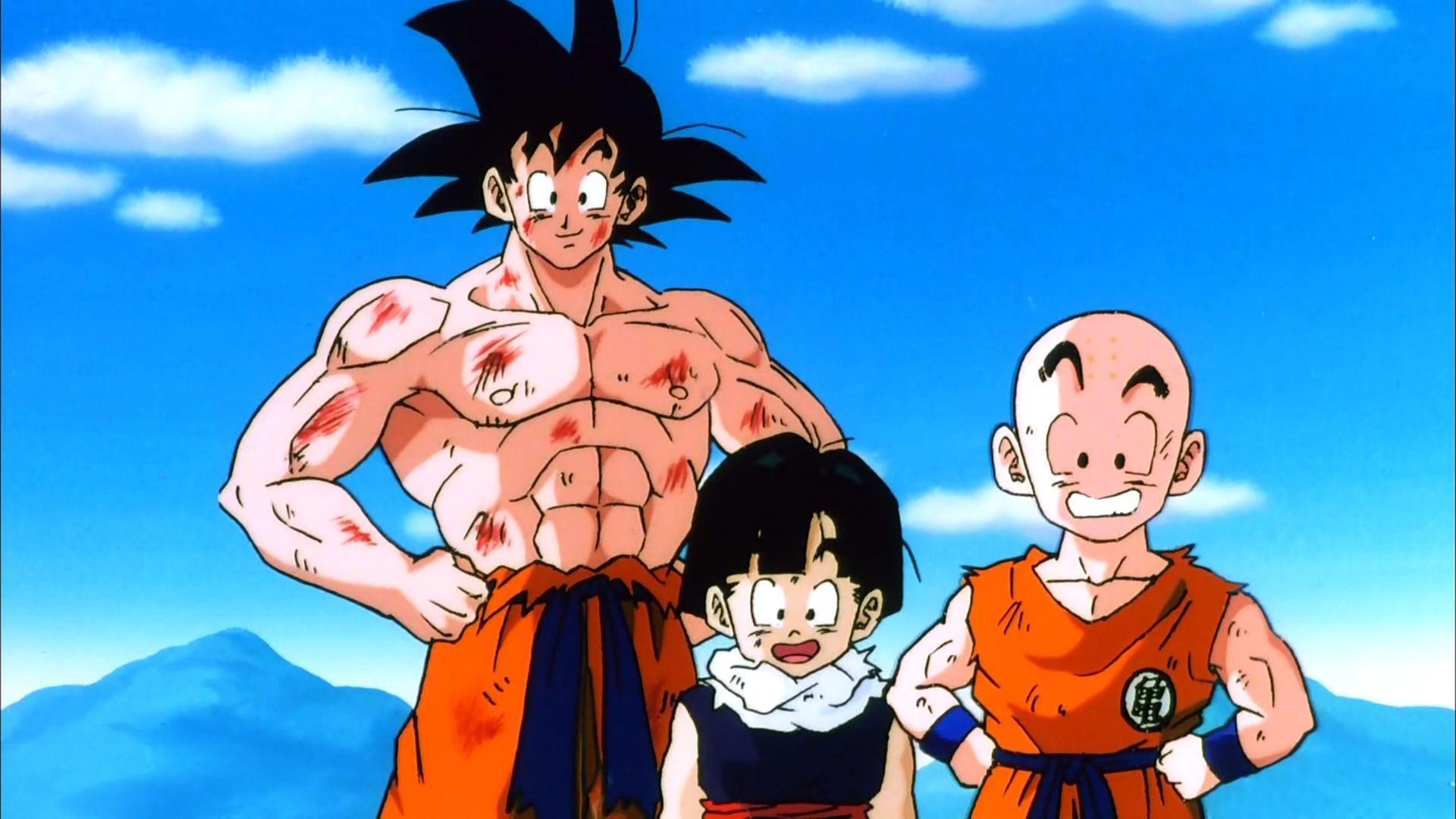Goku, Krillin, and Gohan (Lord Slug)