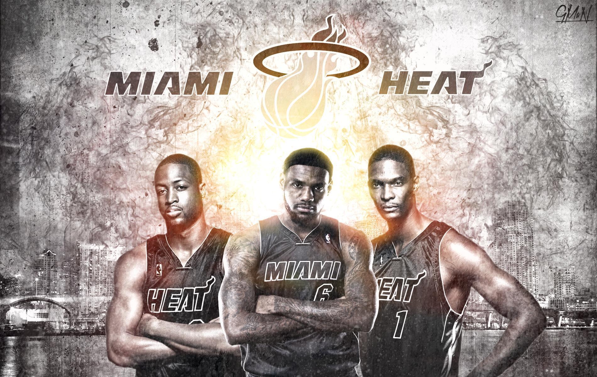 Download Miami Heat Ultimate Players HD Wallpaper Full Size