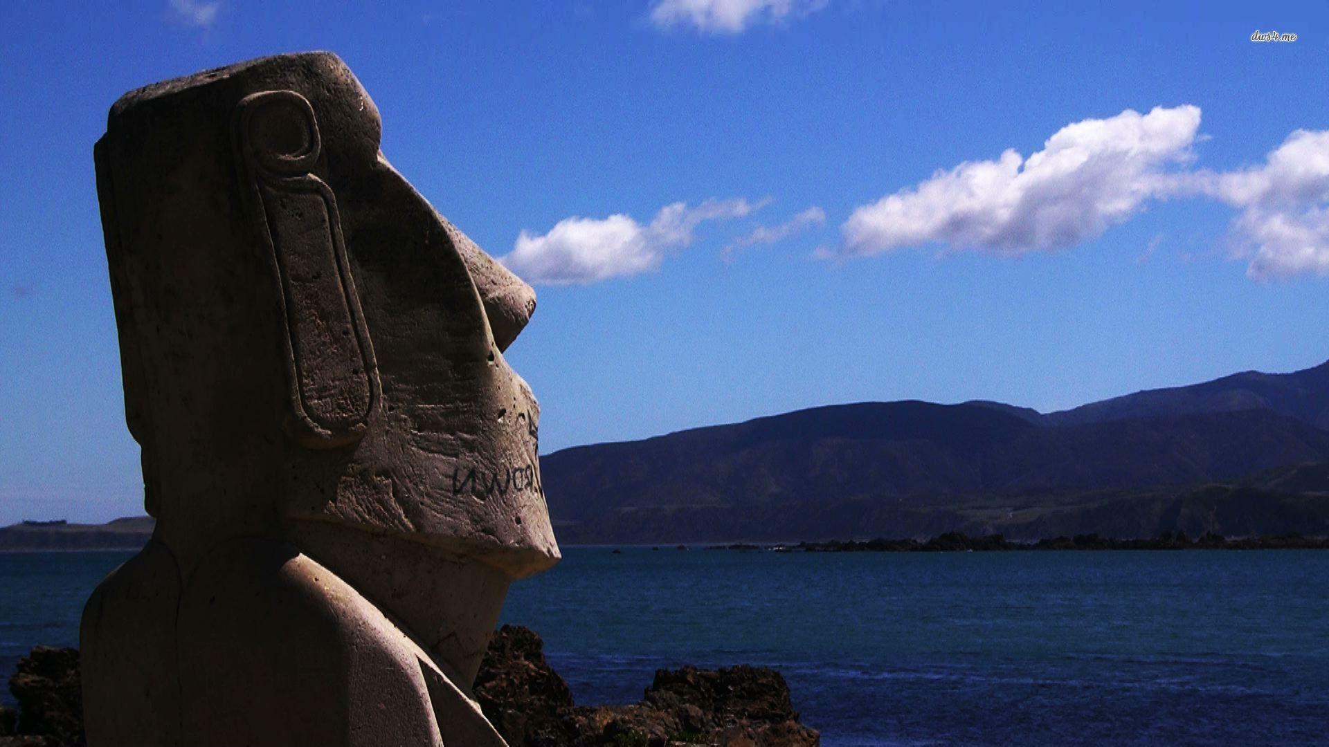 Easter Island Statues Googlecover Wallpaper