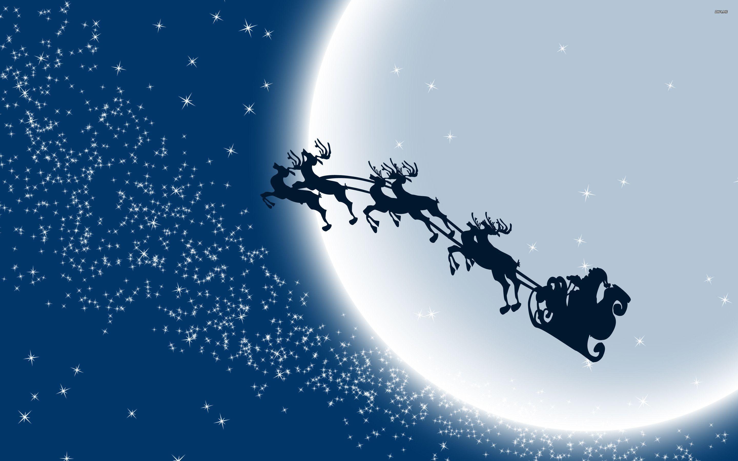 Santa's sleigh wallpaper