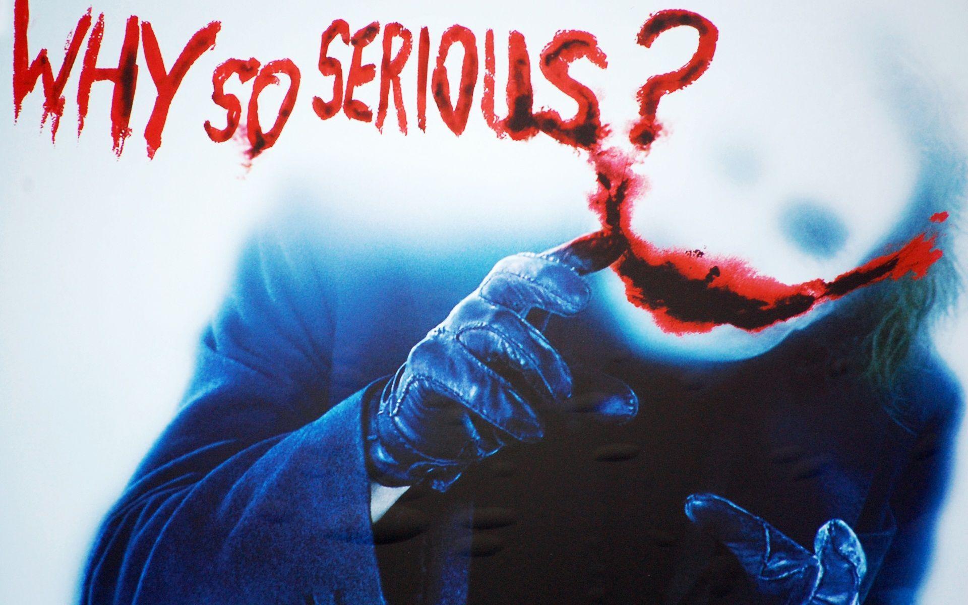 Heath Ledger Joker Why So Serious Wallpaper