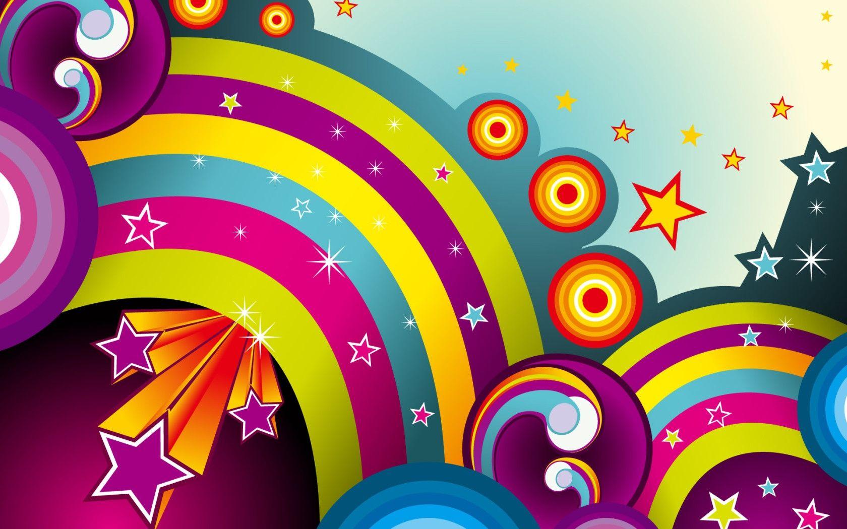 vector rainbows background. Desktop Background for Free HD
