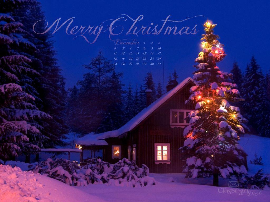 Dec. 2011 Christmas Desktop Calendar- Free Monthly