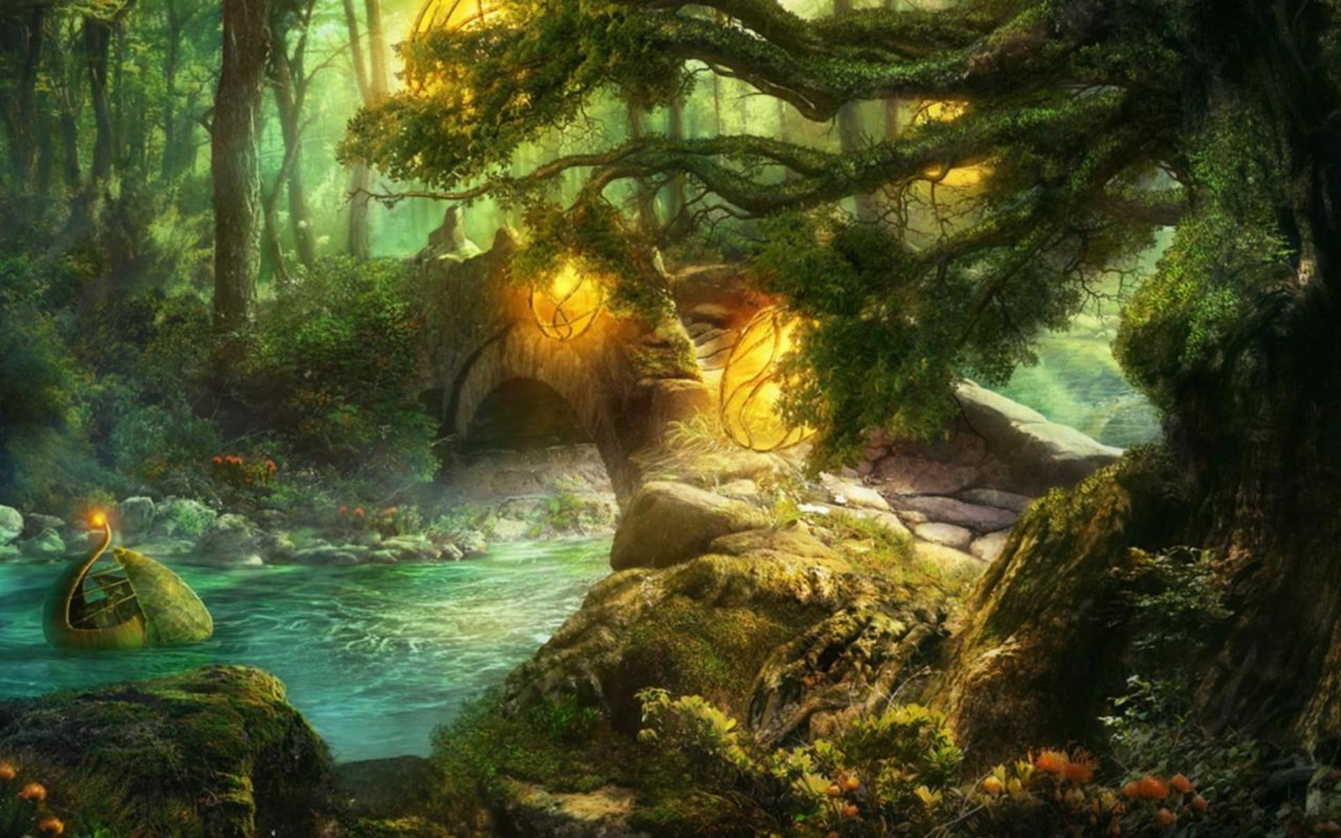 image of Magical Forest Wallpaper Magic - #SC