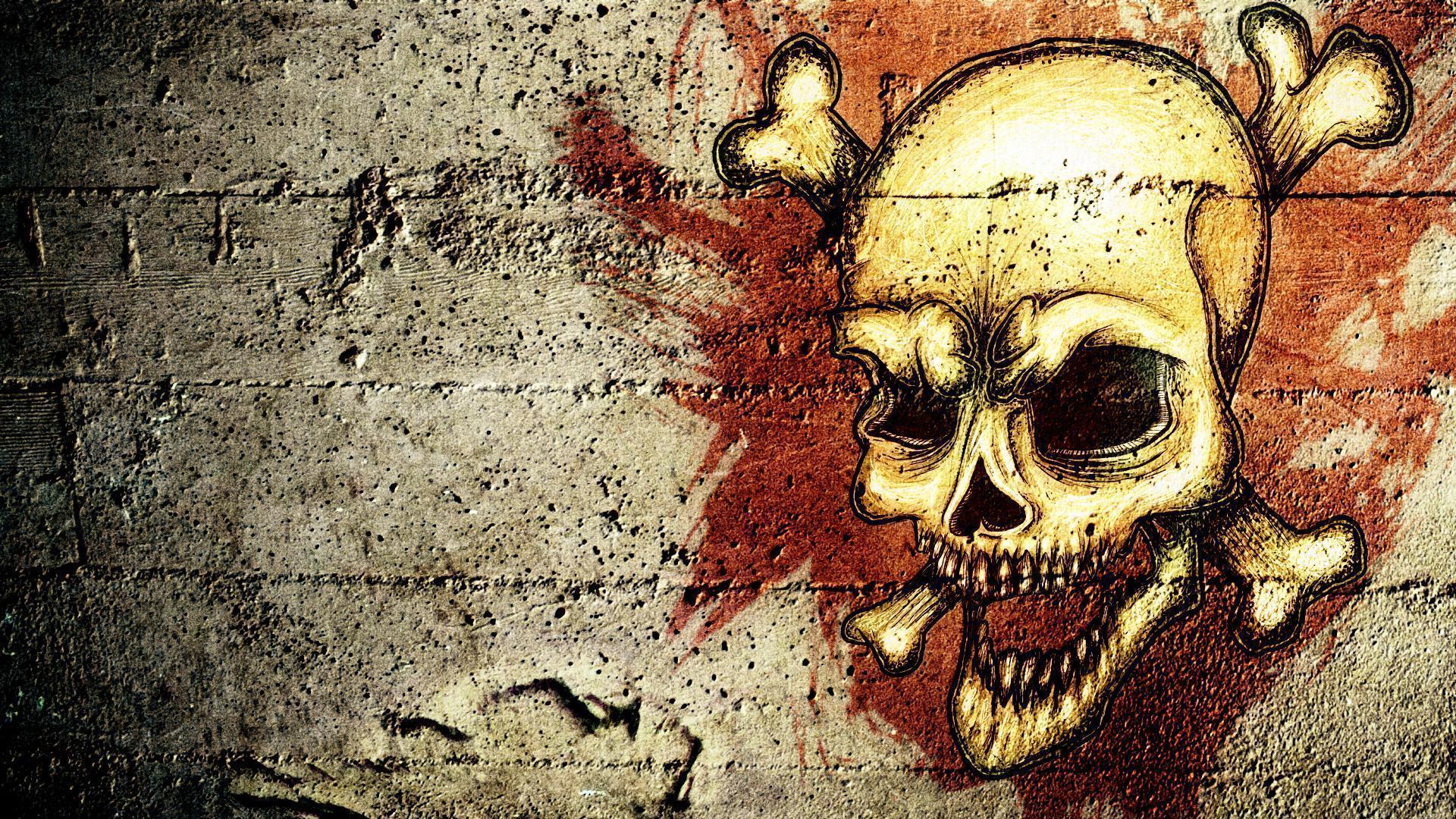 Grunge Skull Wallpaper