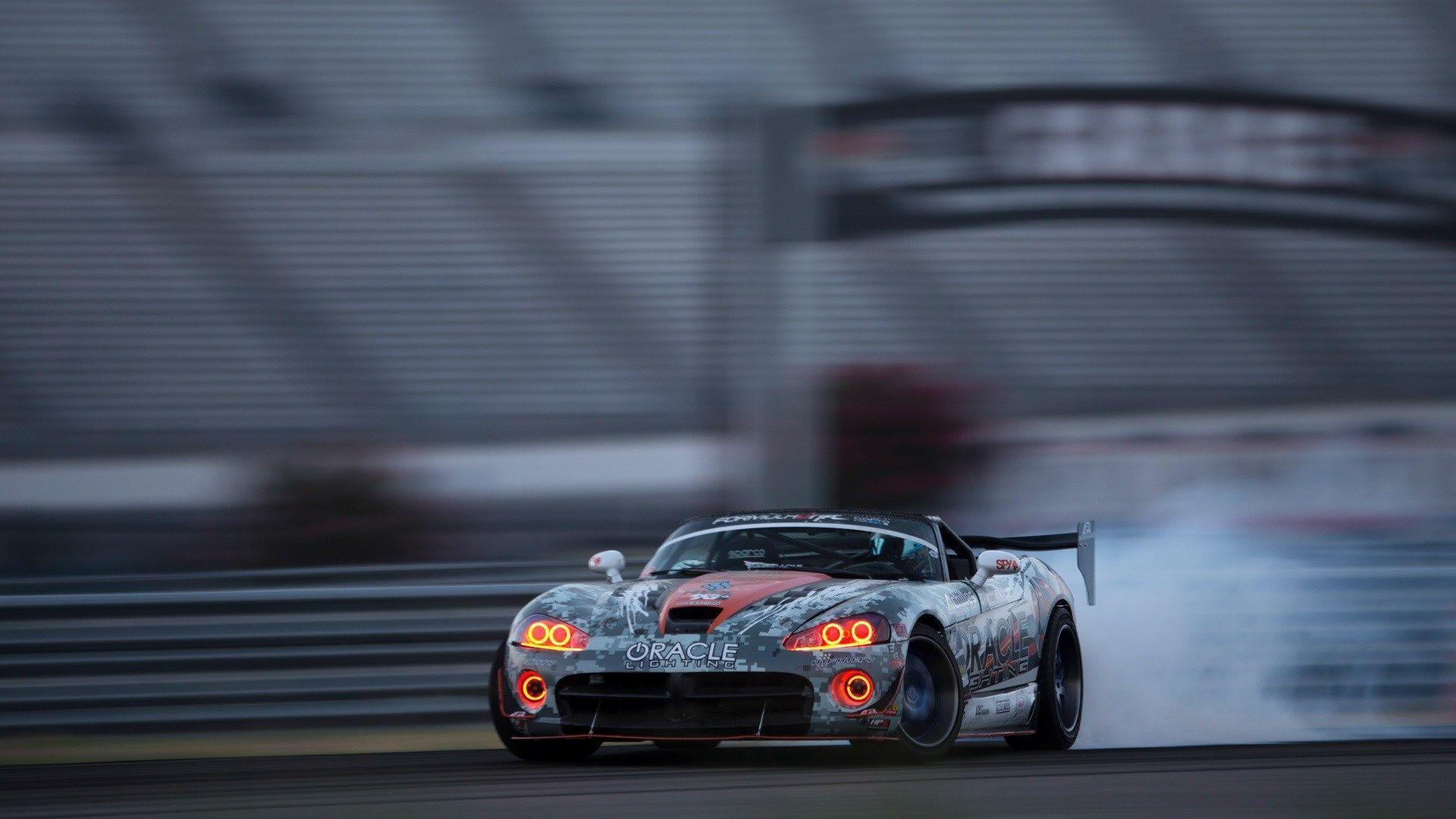 Dodge Viper Car Drift Smoke HD Wallpaper