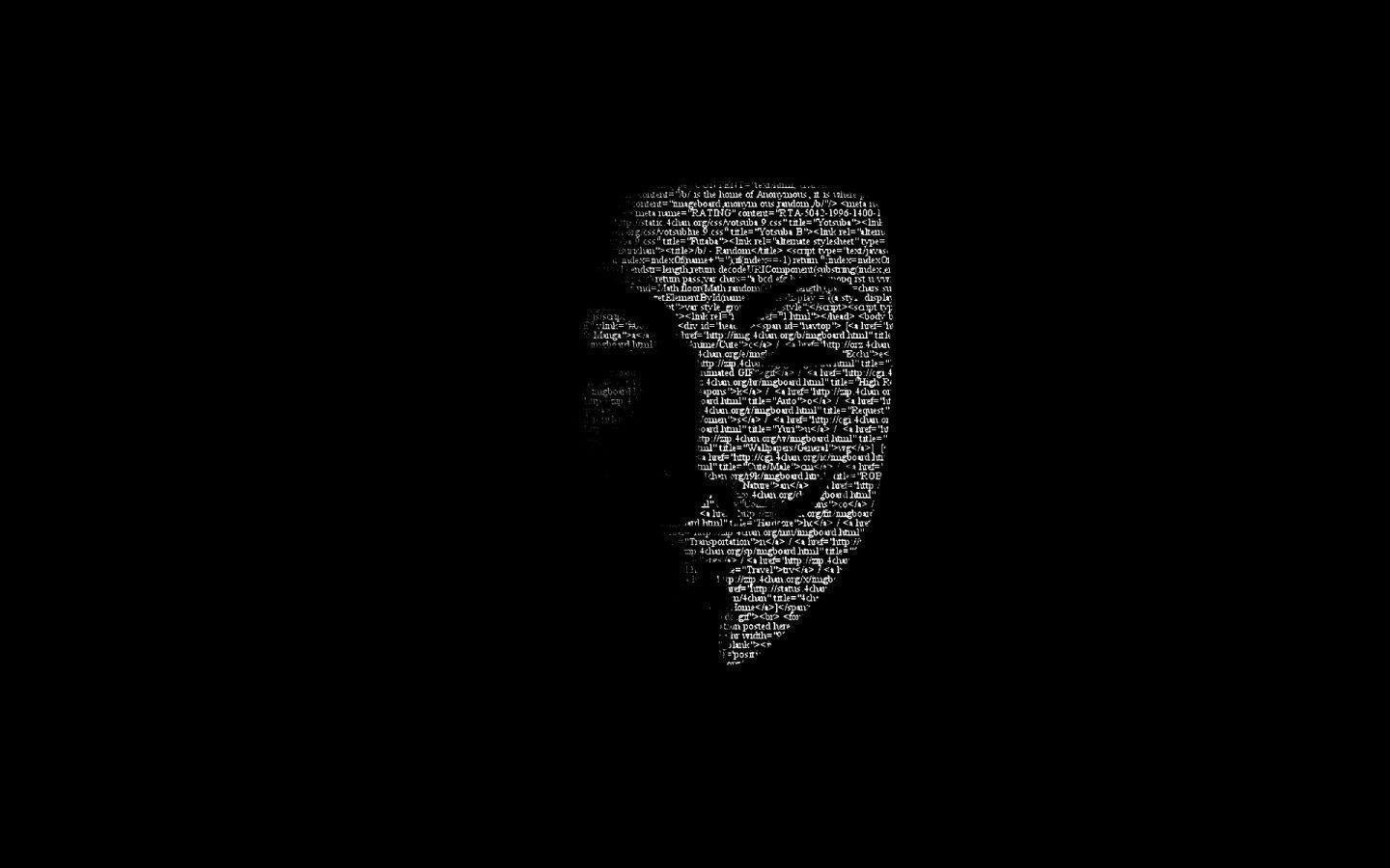 Guy Fawkes Mask Code desktop PC and Mac wallpaper