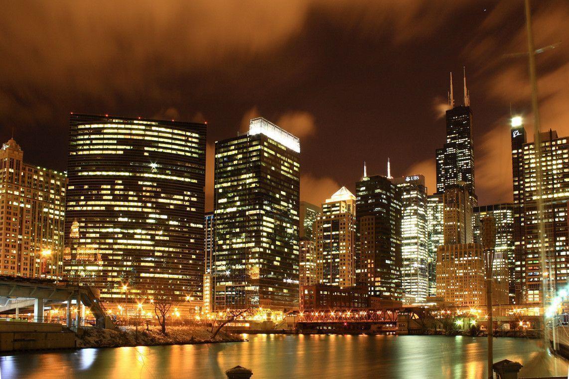 chicago night arquitecture usa night wallpaper. Style Favor