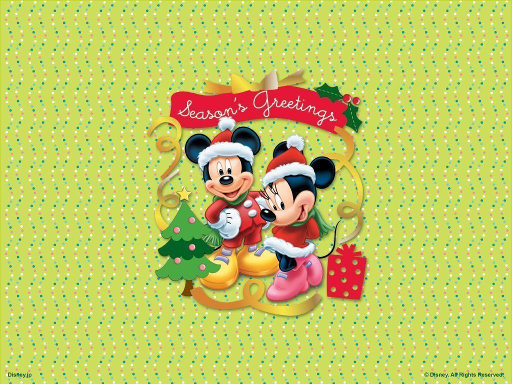 Wallpaper For > Mickey Mouse And Minnie Mouse Christmas Wallpaper