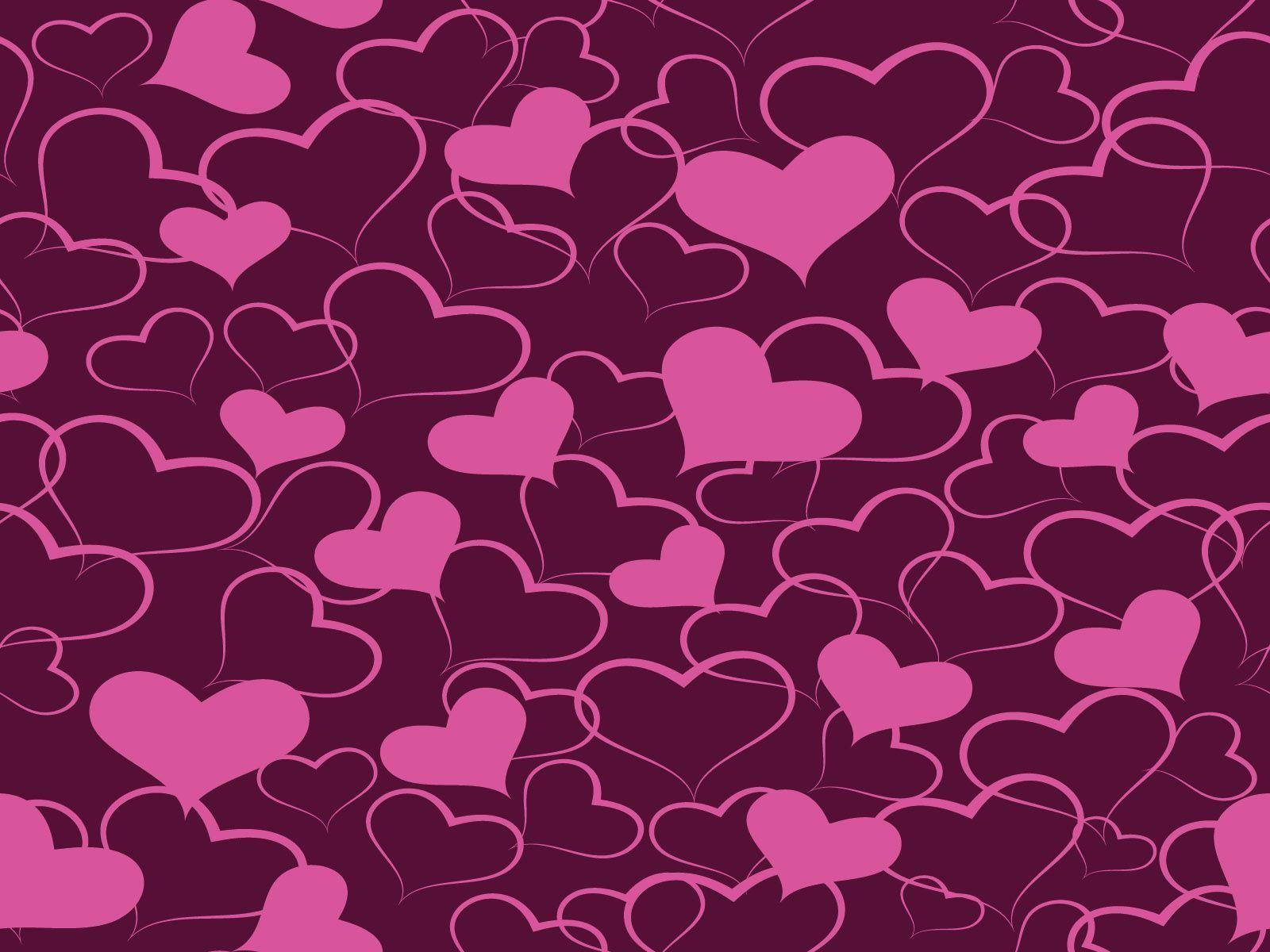 Pink and Purple Love Slide PPT Background