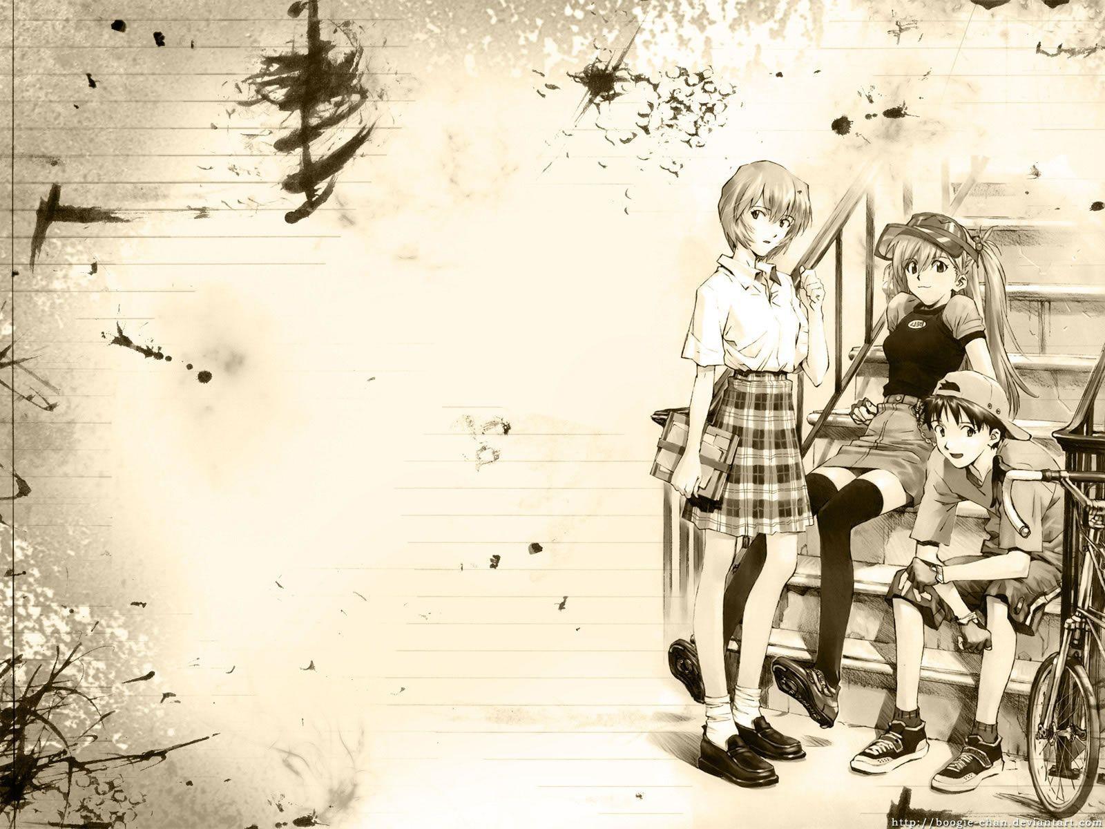 School Days Wallpaper Image featuring Neon Genesis Evangelion