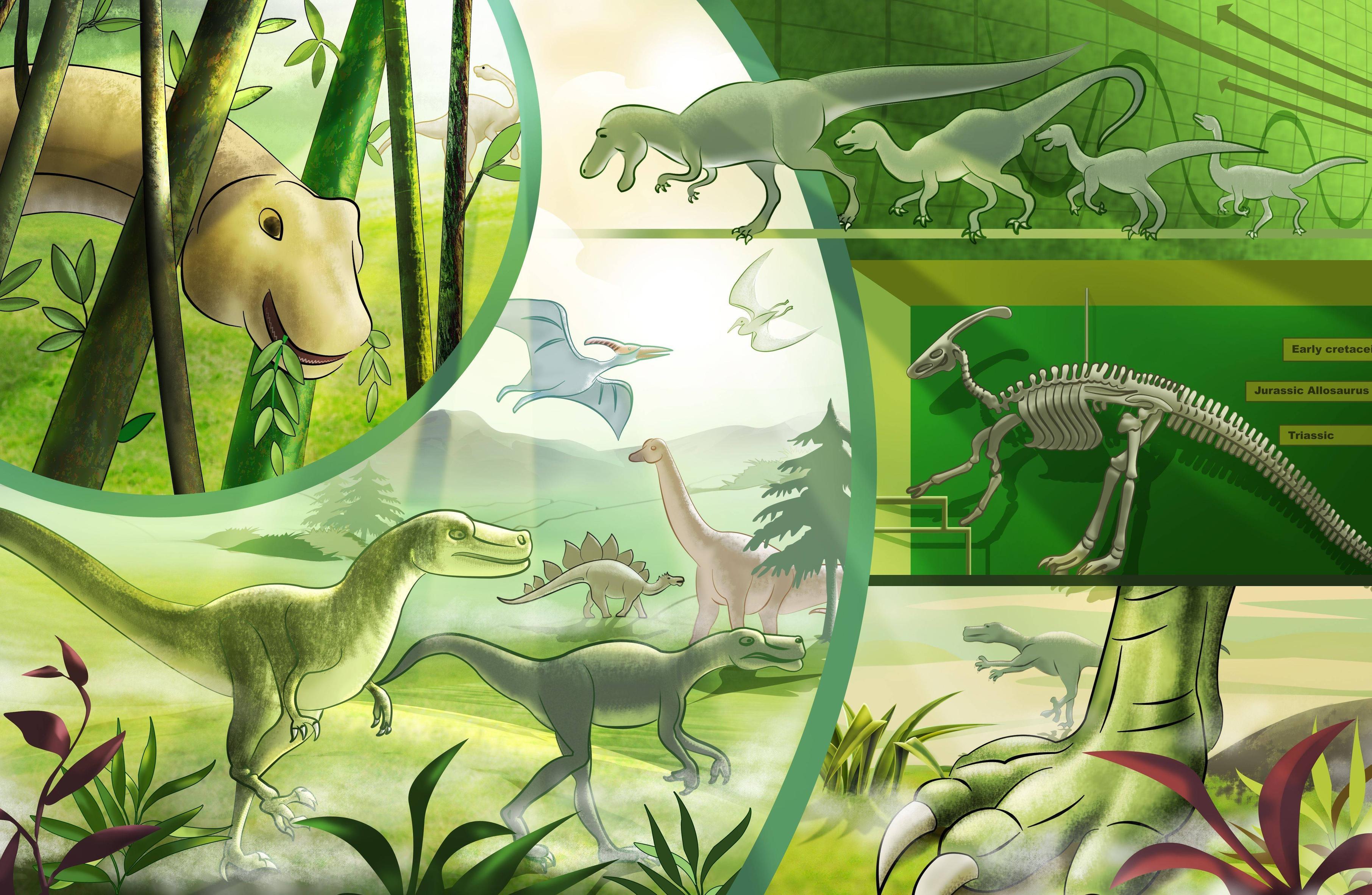 Wallpaper For > Cartoon Dinosaurs Wallpaper