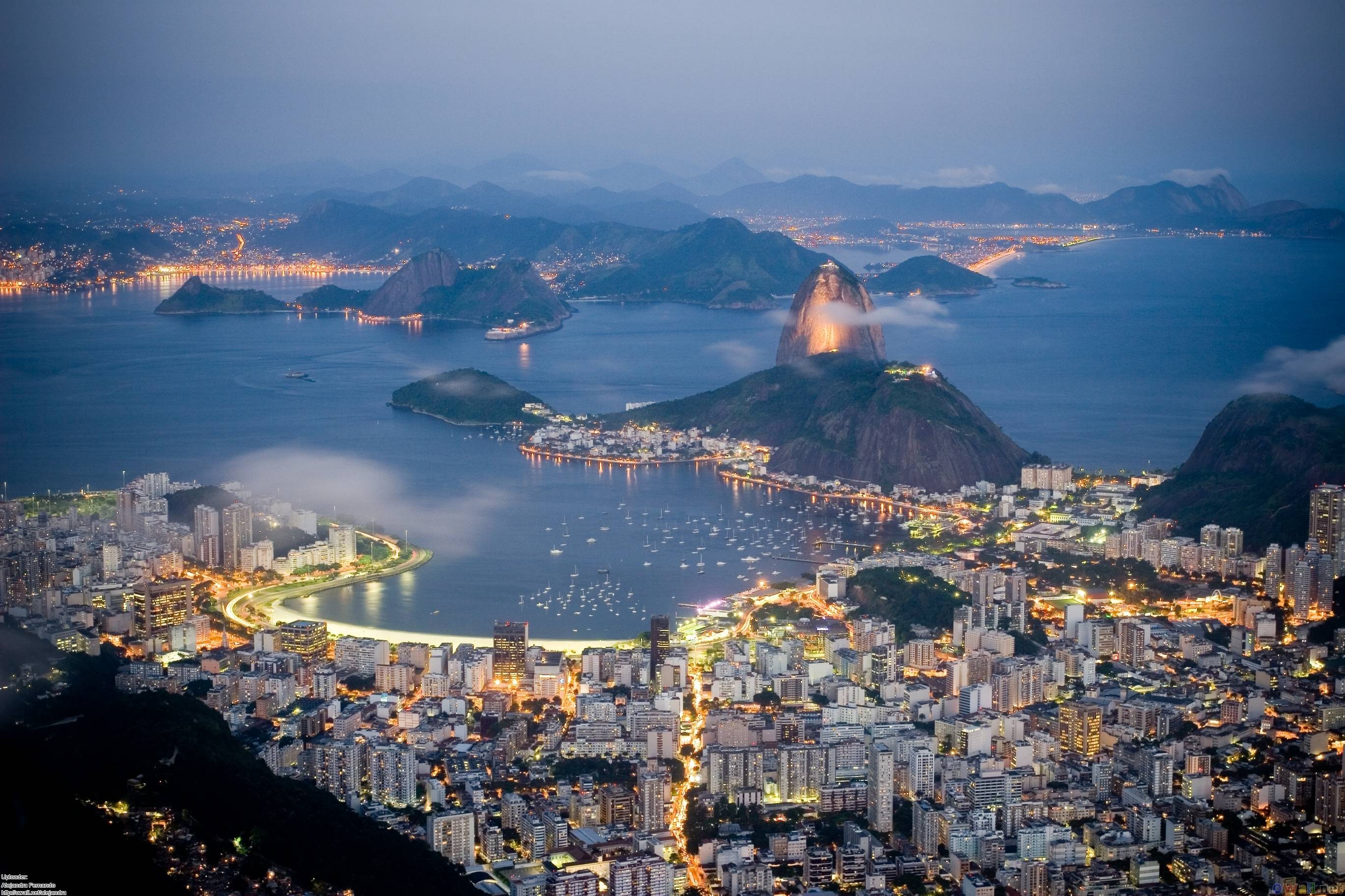 Rio De Janeiro at Night Wallpaper. HD Wallpaper Base