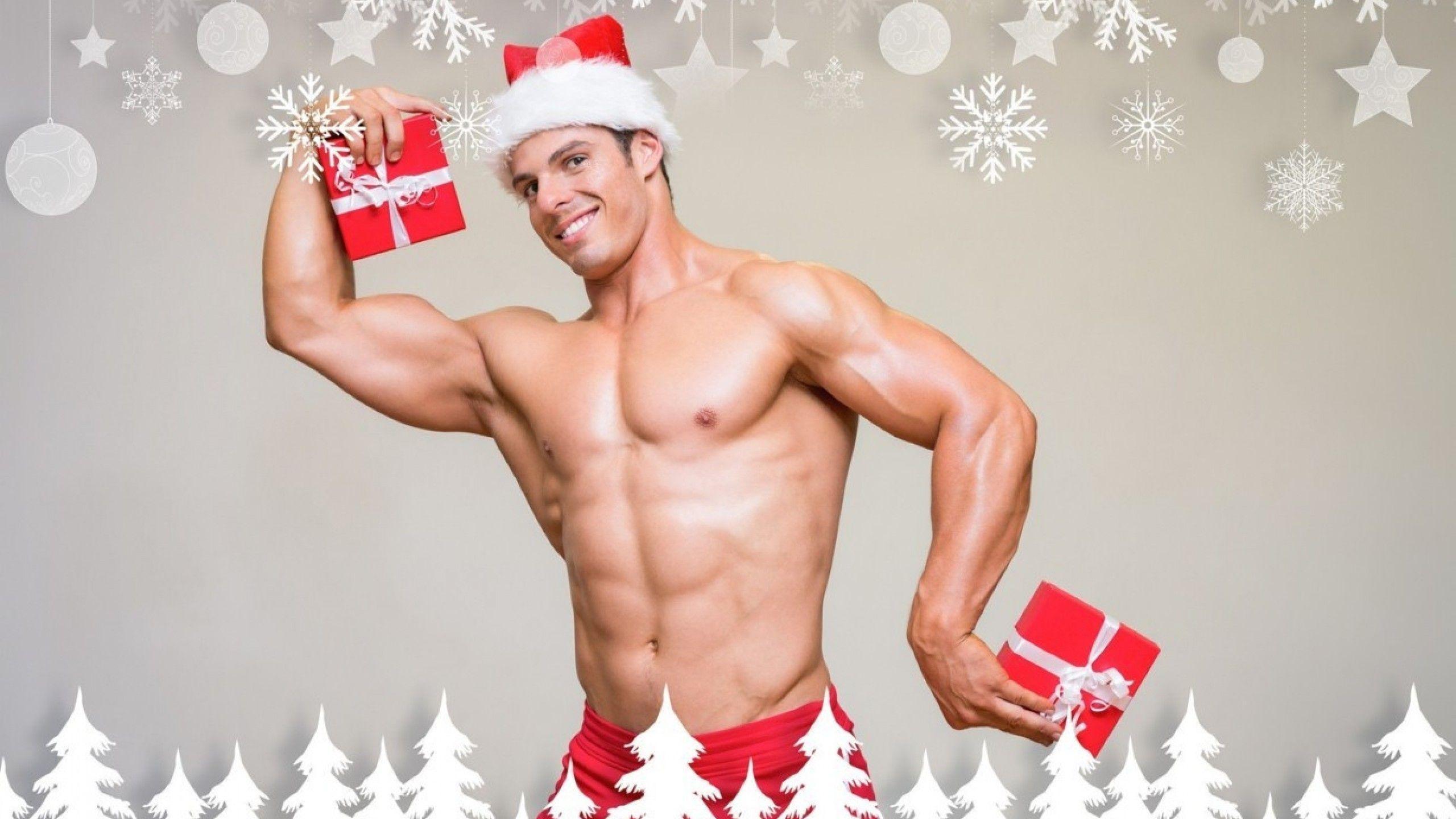 Bodybuilder santa claus gifts HD wallpaper HD