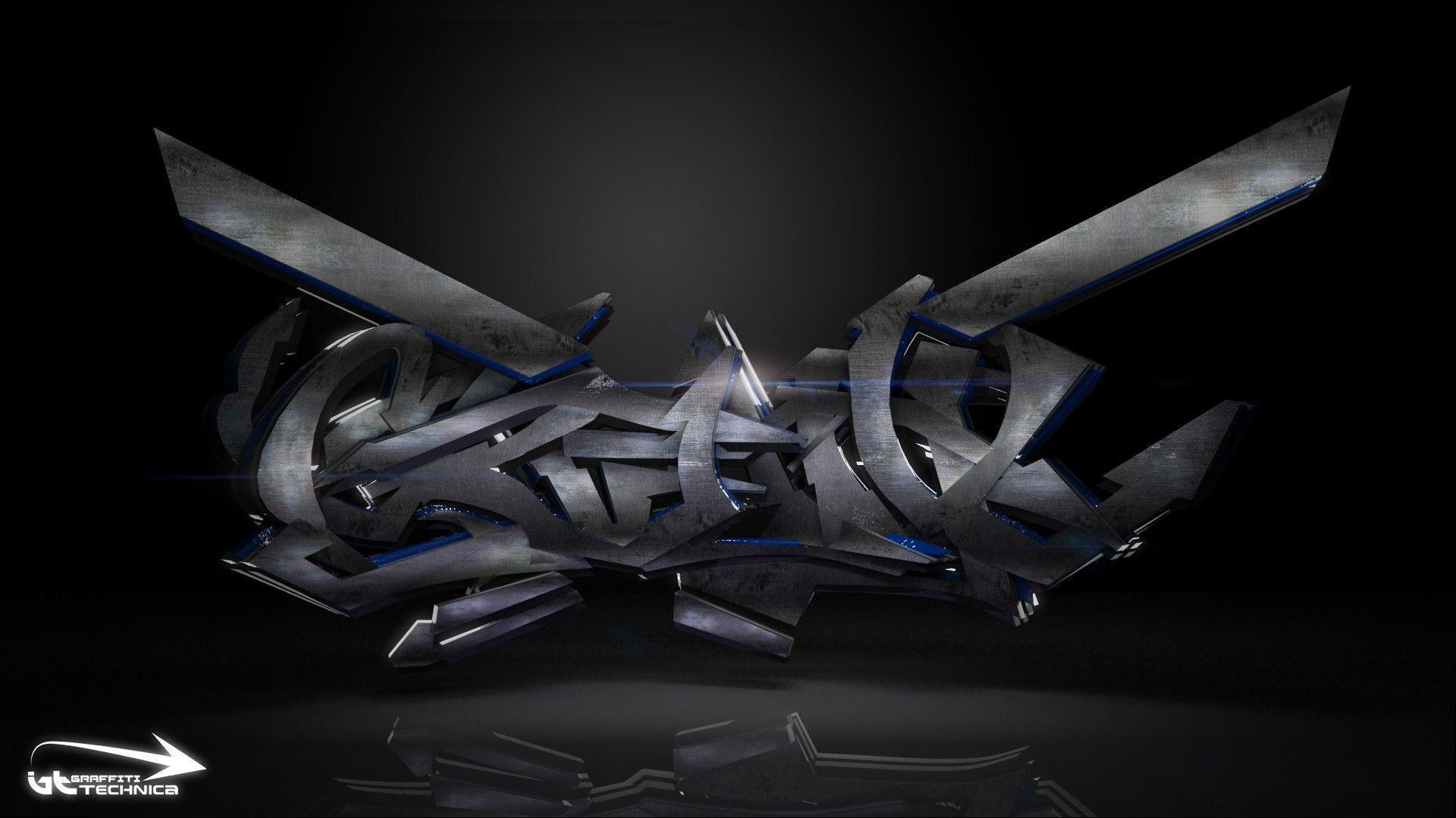 Blue 3D Graffiti (id: 49026)