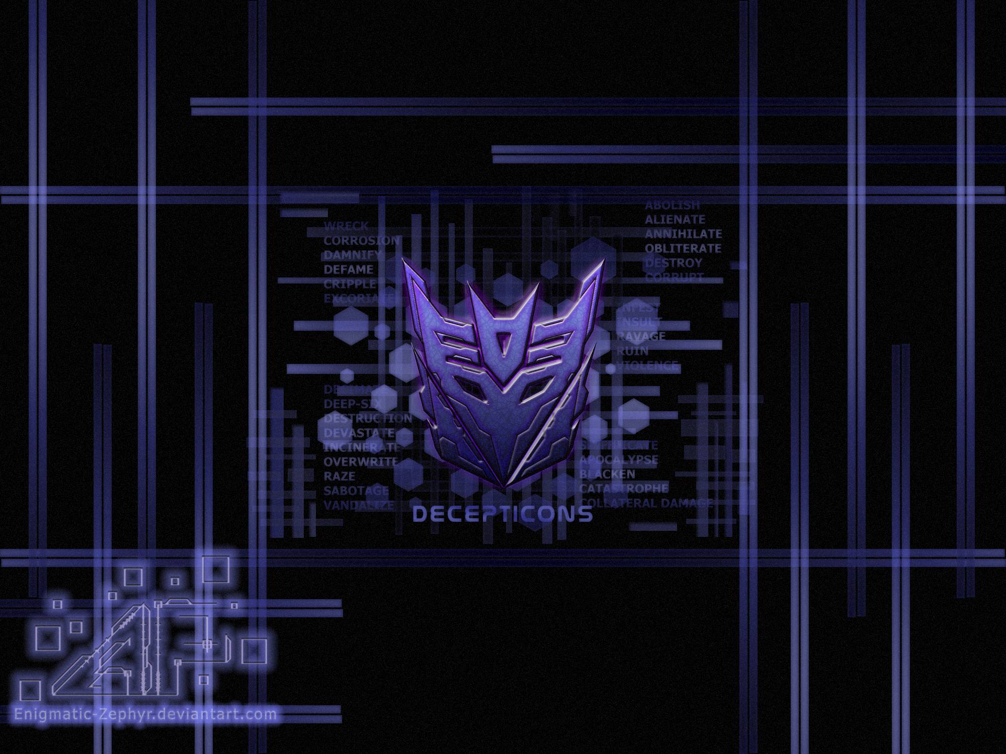 decepticons logo on purple