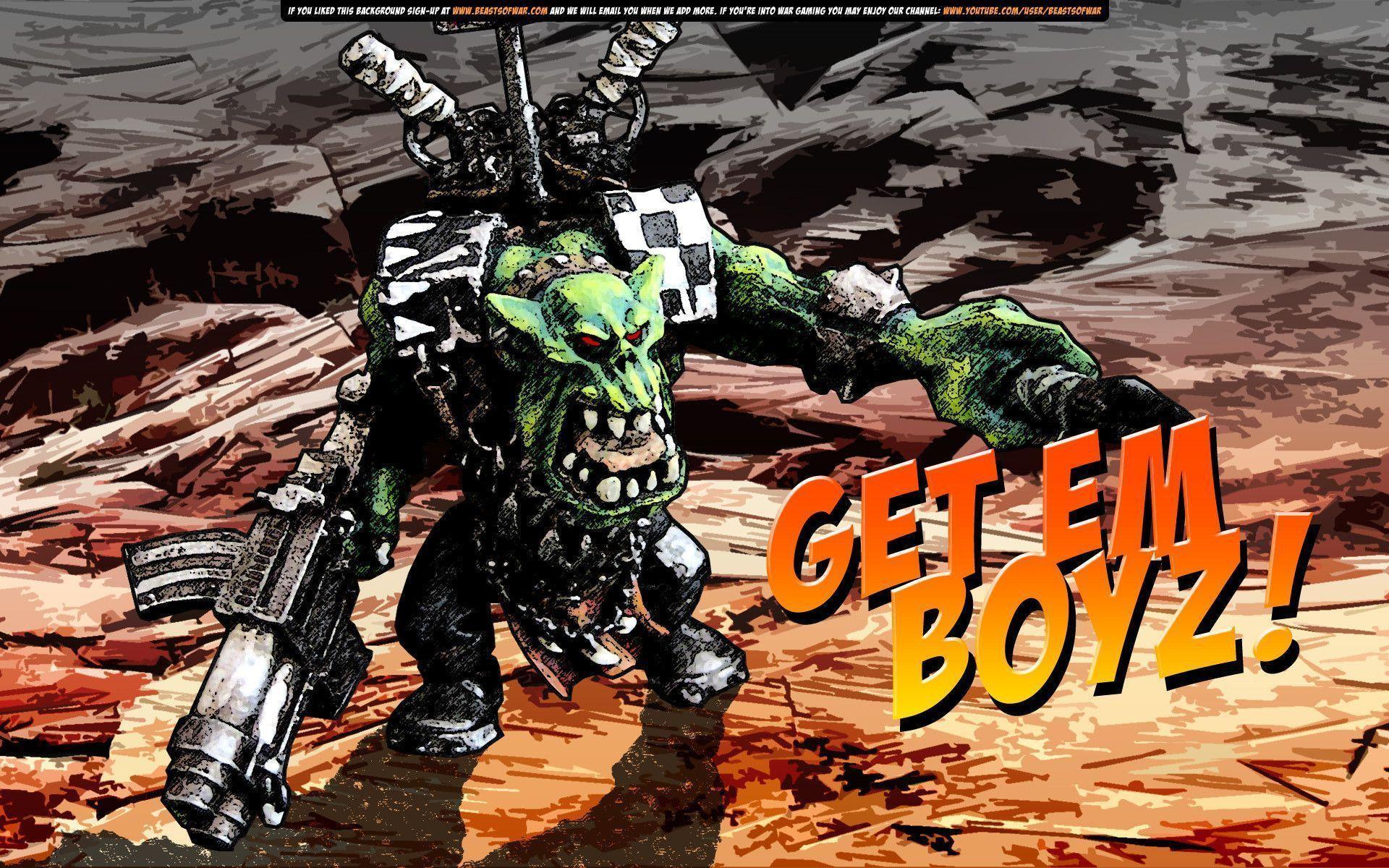 ork boss wallpaper image clan and Orks fantasy and monsters