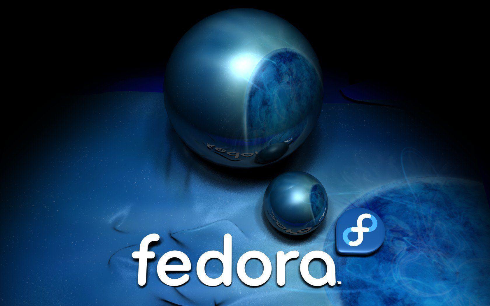 Fedora Blue Ball Wallpaper
