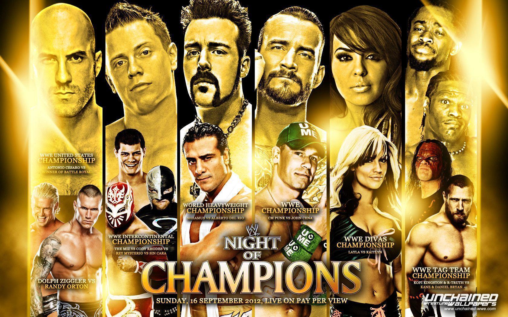 WWE Night Of Champions 2012 Wallpapers ~ Unchained