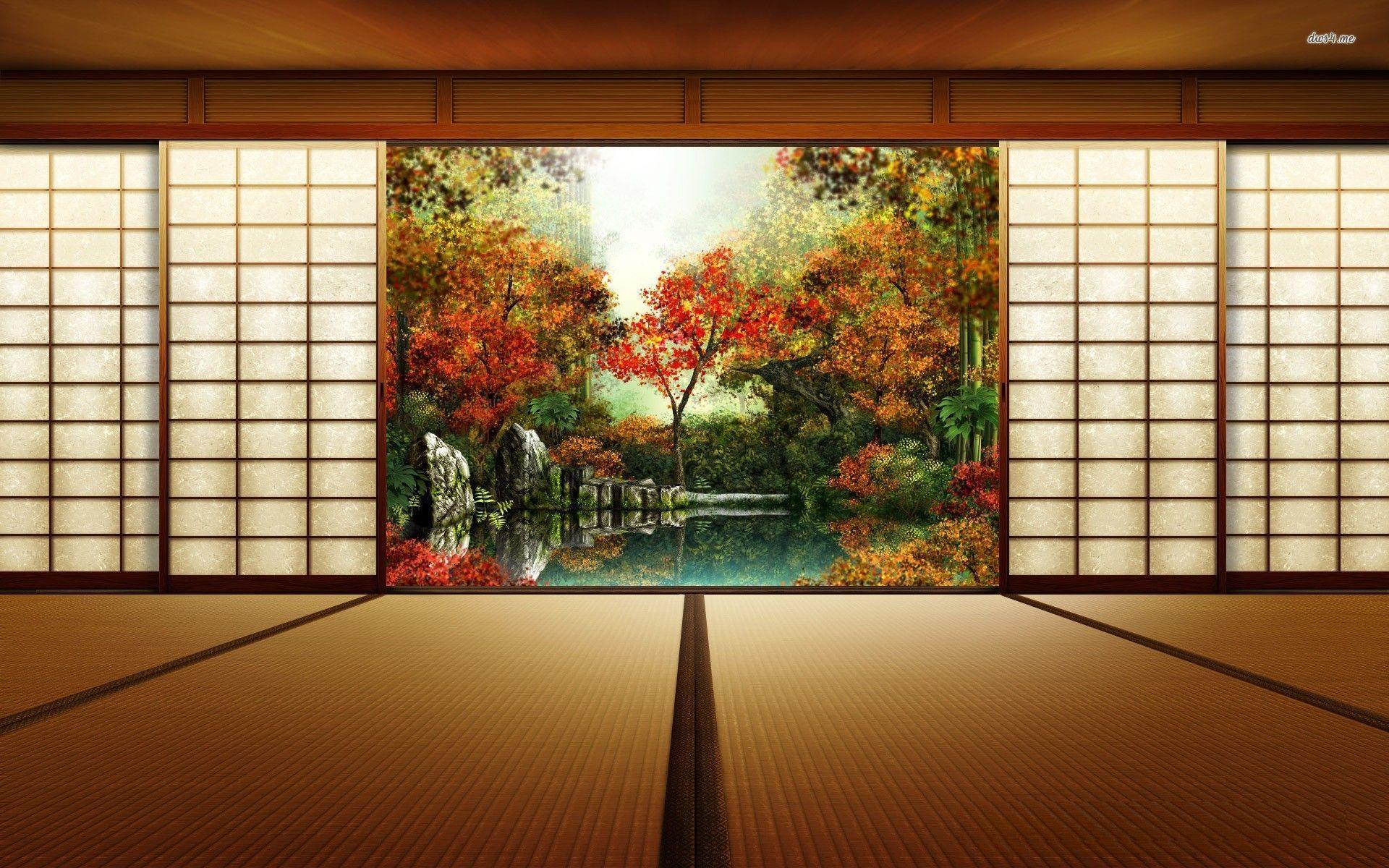 japanese living room wallpaper