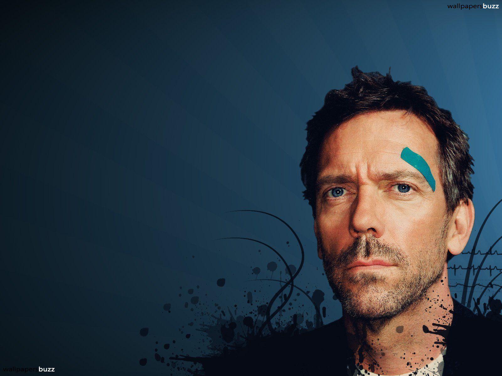 Gregory House blue background HD Wallpaper