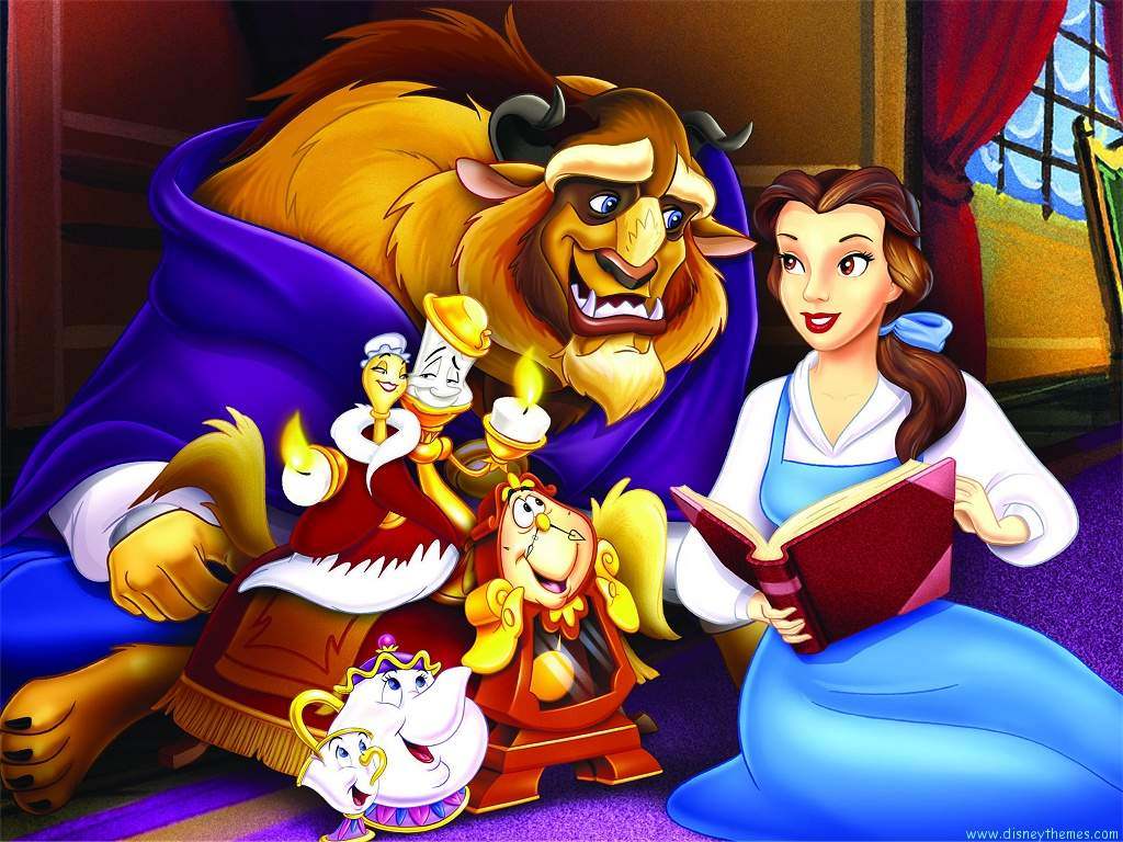 Disney Cartoons Character Studying Book Wallpaper 1024x768PX