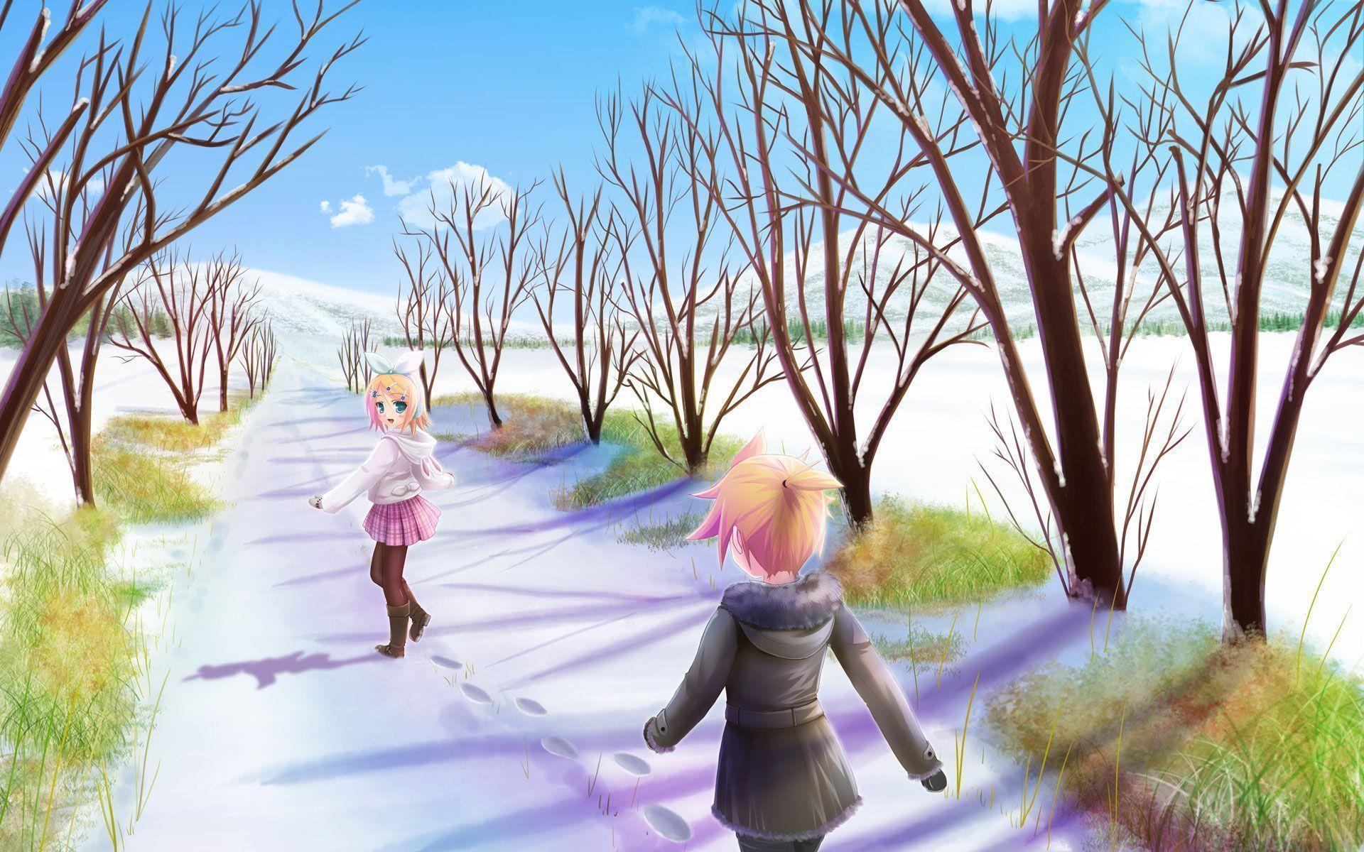 The beautiful Snow childhood anime wallpaper comics desktop
