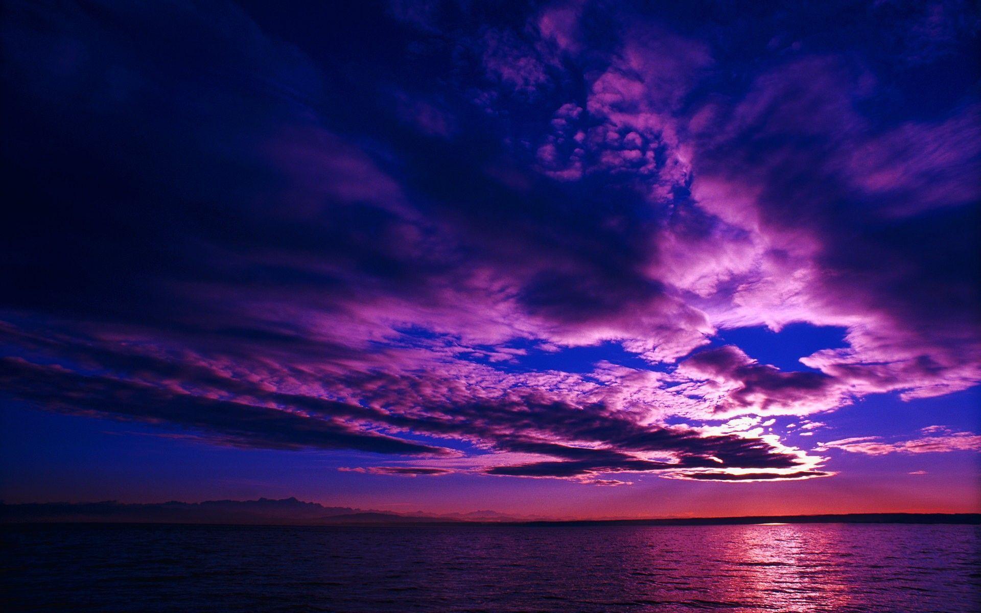 Purple Cloud HD Desktop Wallpaper, Blue sky HD Wallpaper