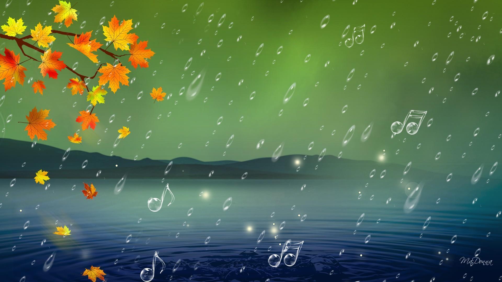 Music Notes Wallpaper Autumn Rain. Foolhardi