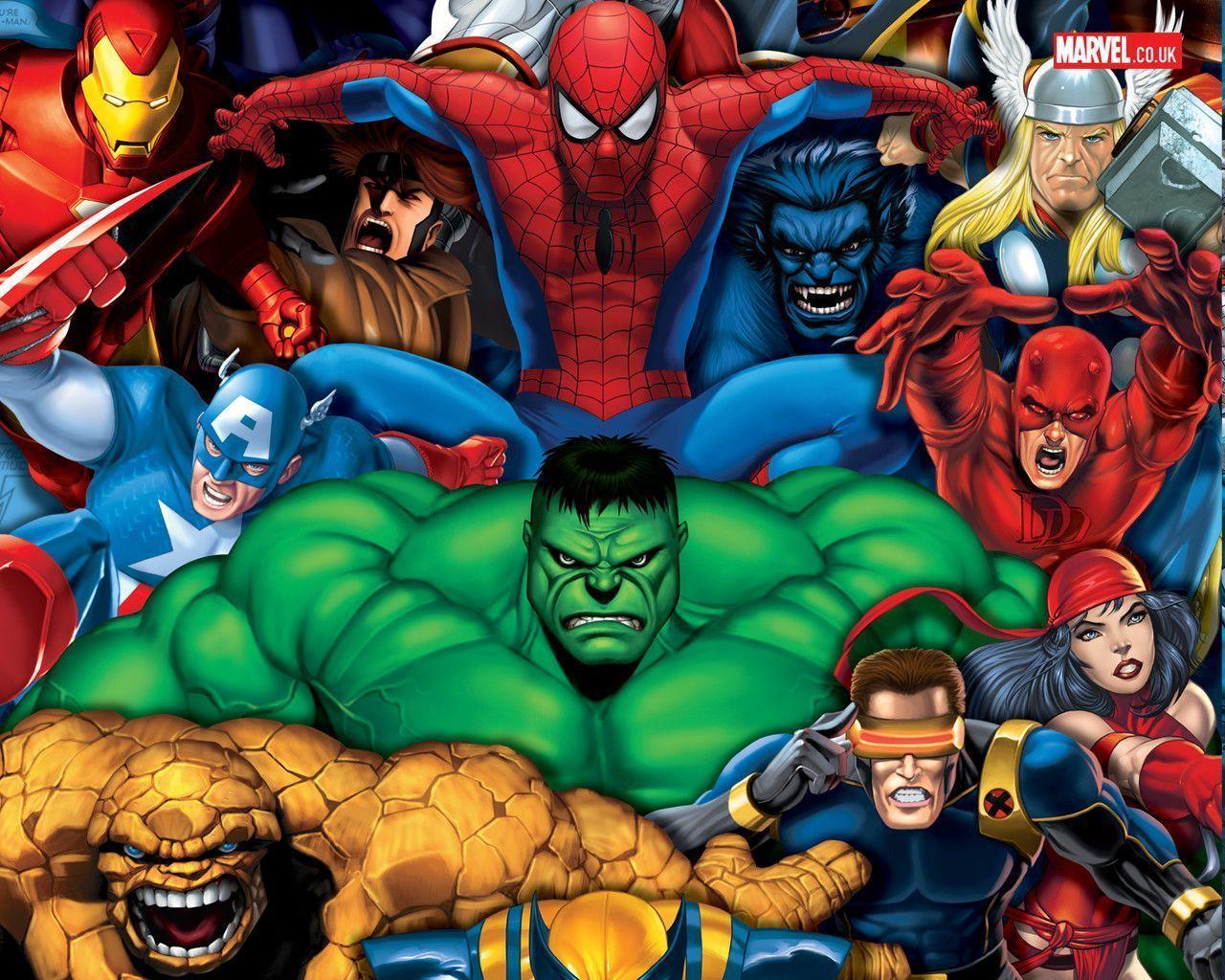 Download Marvel Cartoon Wallpaper 1280x1024. HD Wallpaper