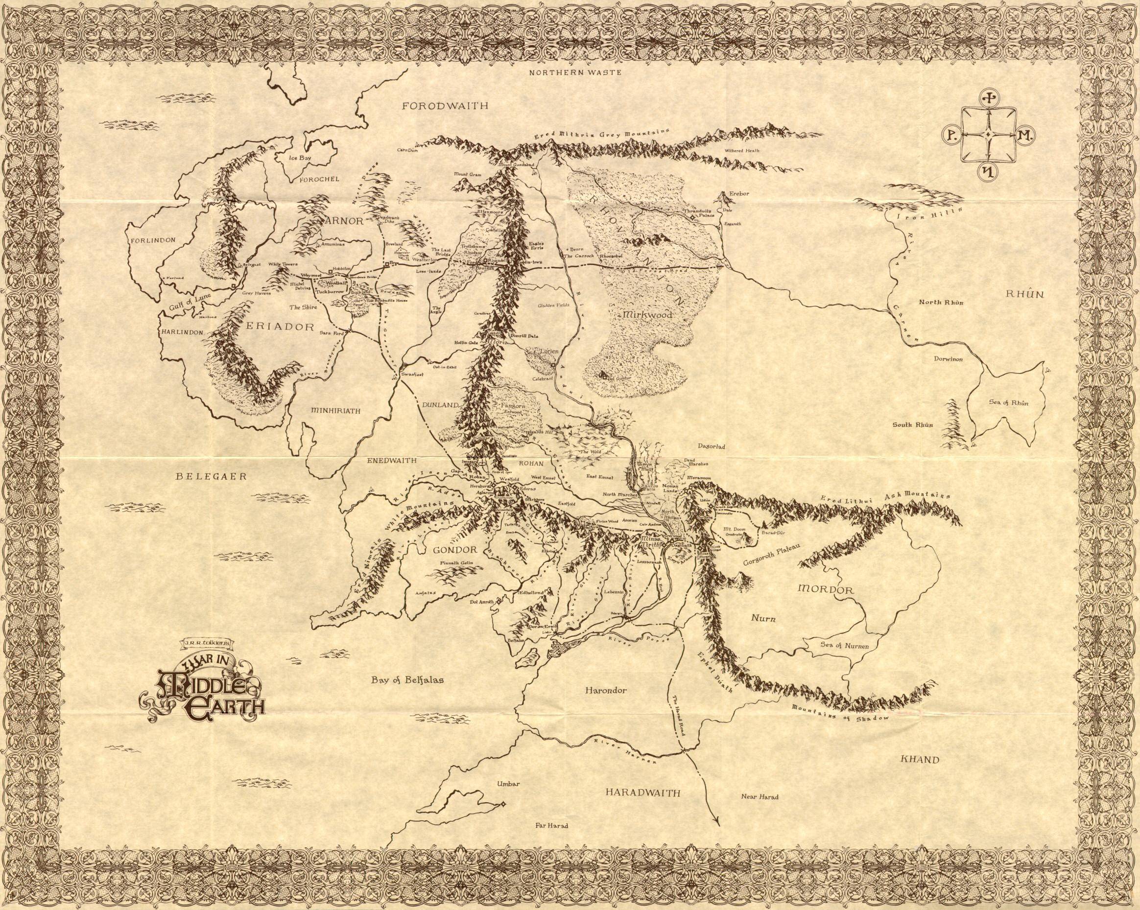 Map Of Middle Earth Wallpapers - Wallpaper Cave