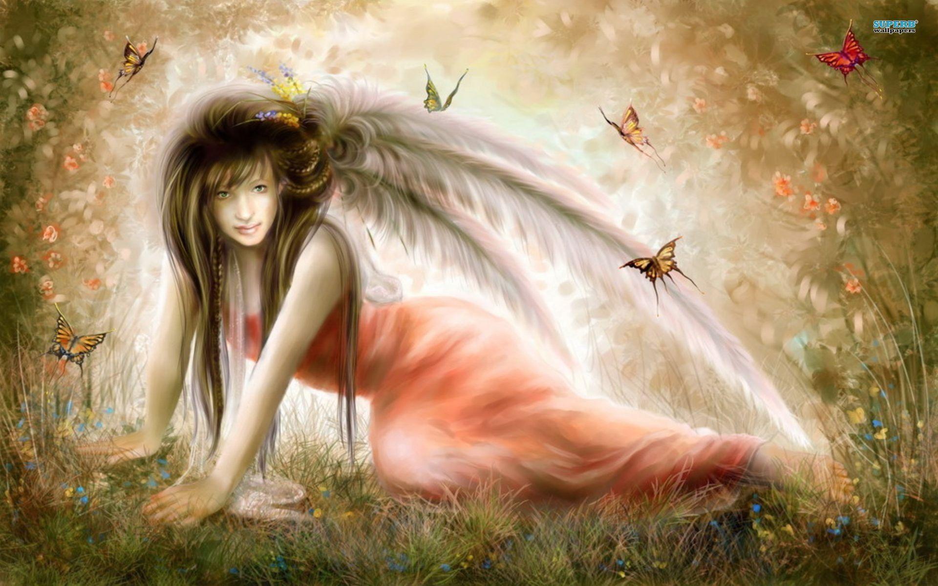 Girl with butterflies wallpaper wallpaper - #