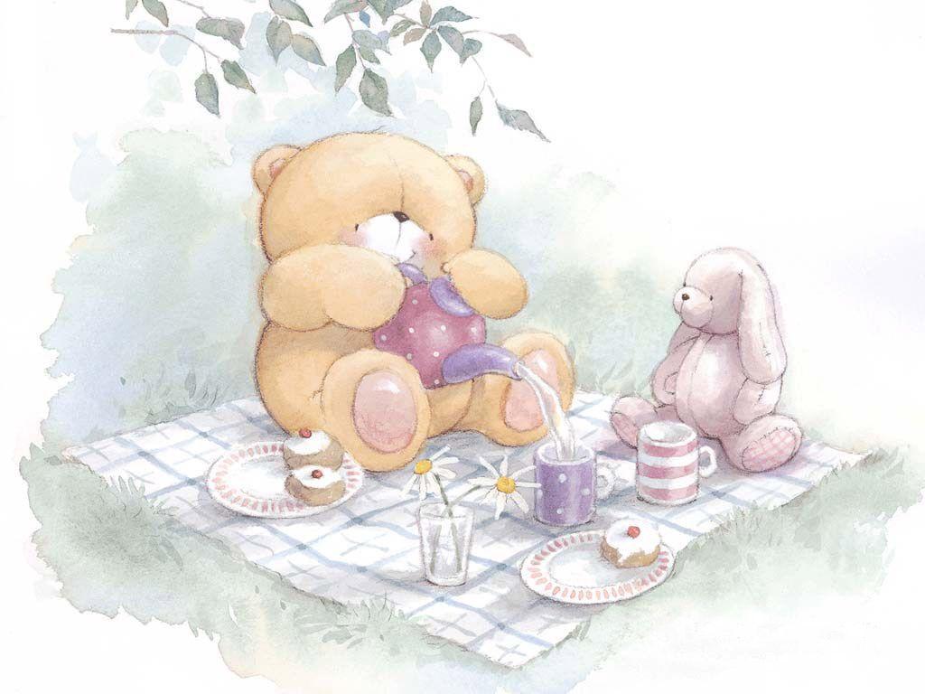 Download Bear Picnic The Free Teddy Wallpaper 1024x768. Full HD
