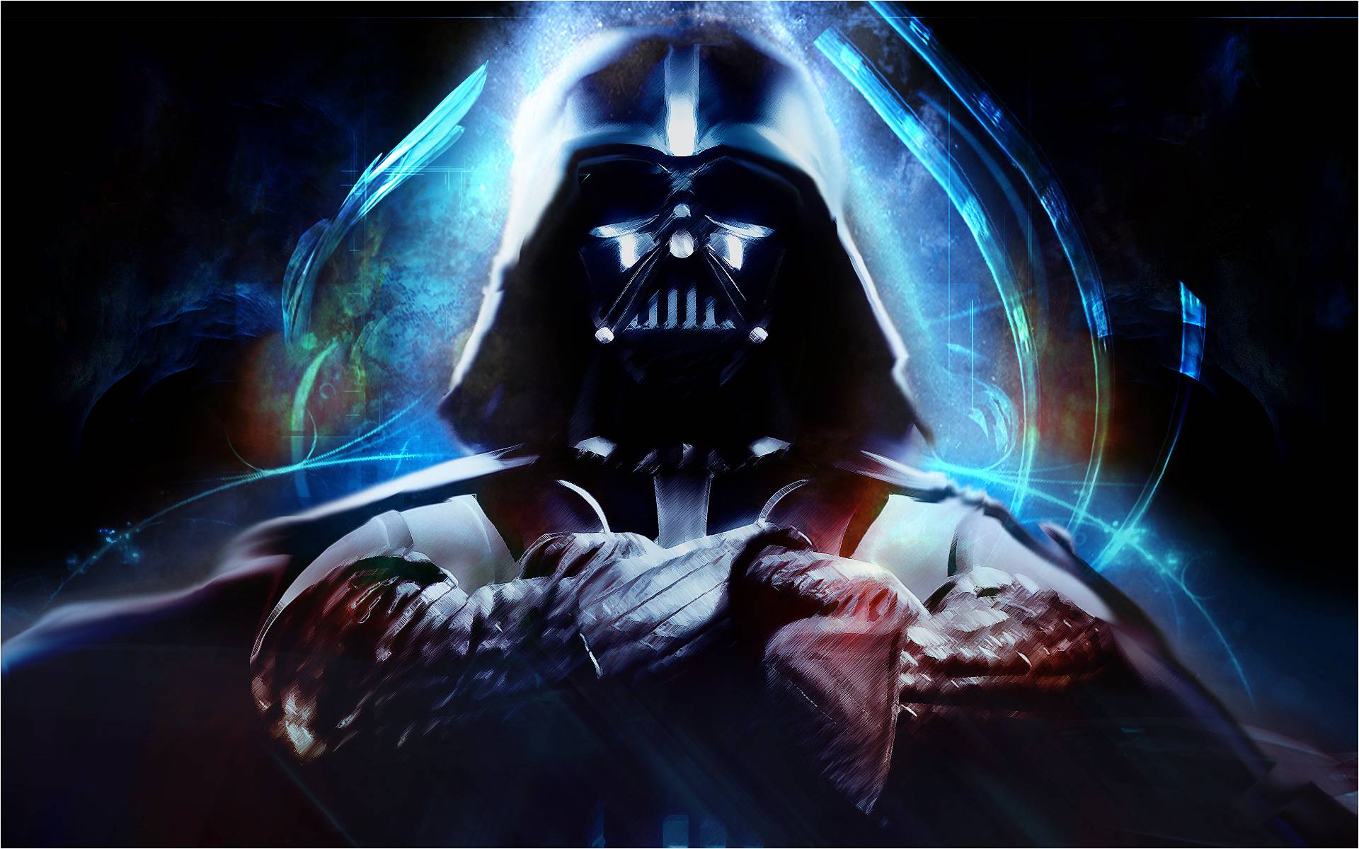 Darth Vader In The Darkness Wallpaper
